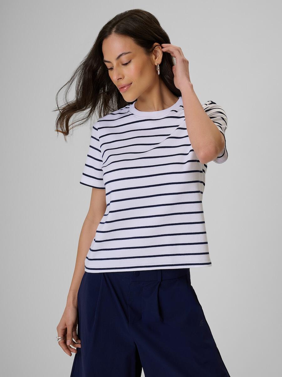 T-shirt relaxed z nadrukiem damski 4F 4FRSS26TTSHF4023