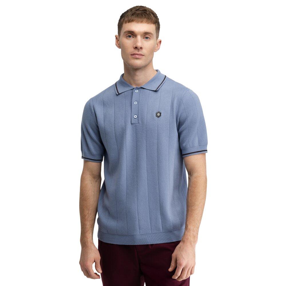 Męska golfowa koszulka polo z dzianiny Siroko Trevino Blue