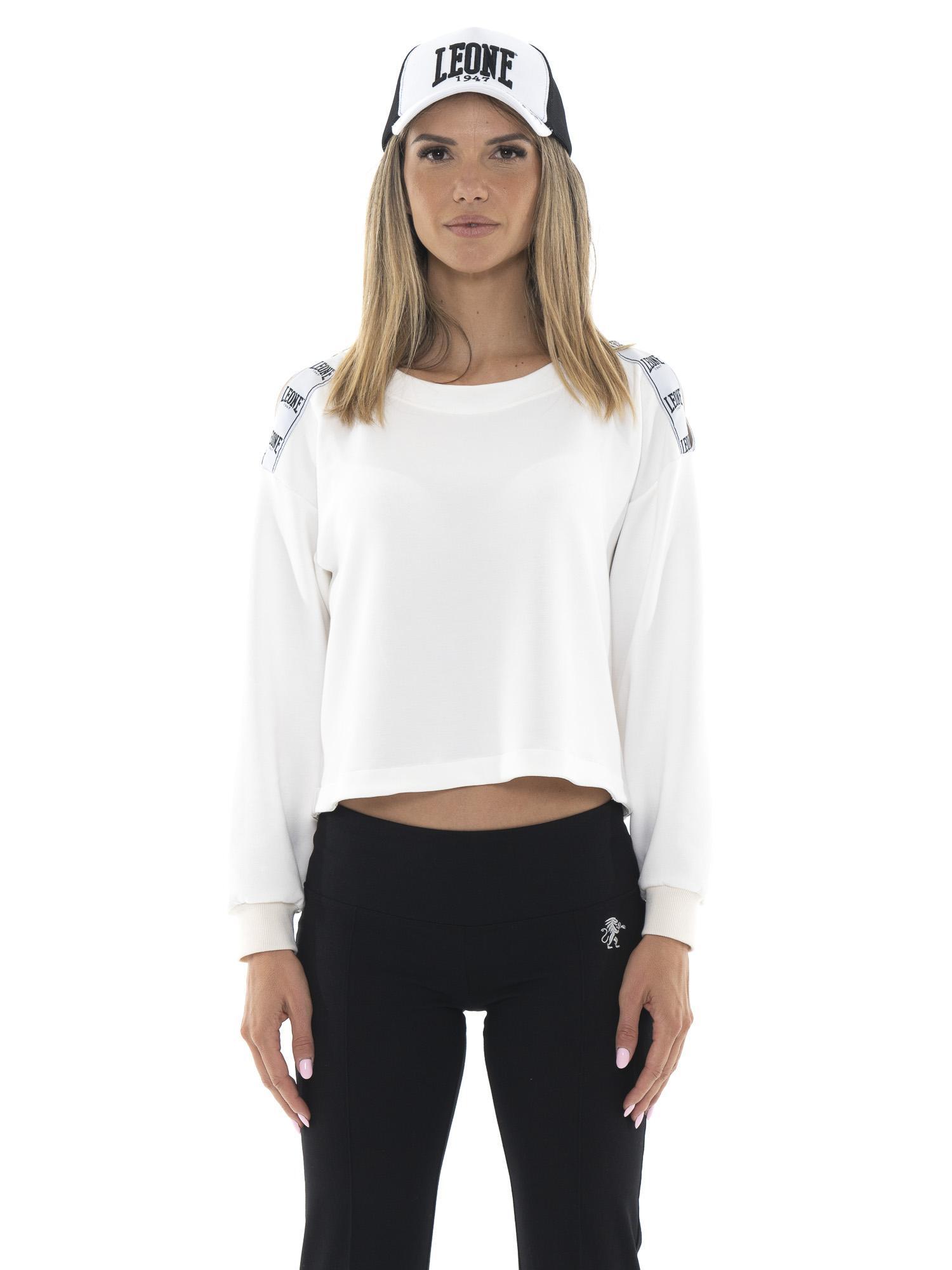Leone Black'n White damskie bluzy z kapturem z odkrytymi ramionami
