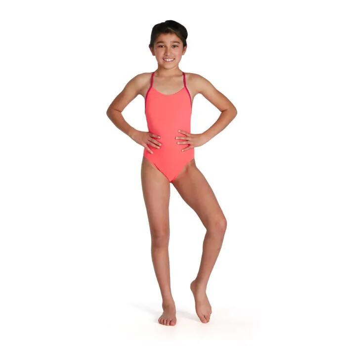 Kostium kąpielowy dziewczęcy Speedo Lane Line różowy
