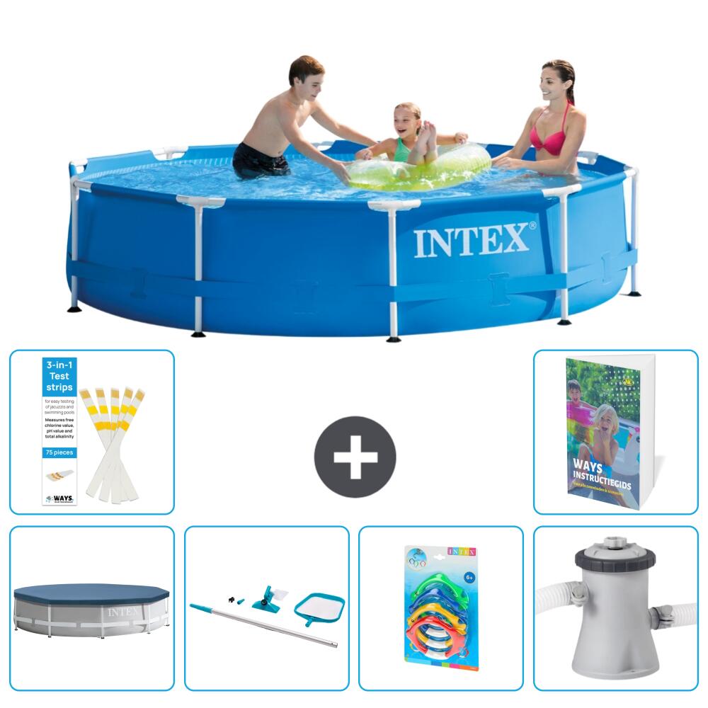 INTEX Basen ze stelażem Okrągły - 305x76 cm - 7-częściowy S125