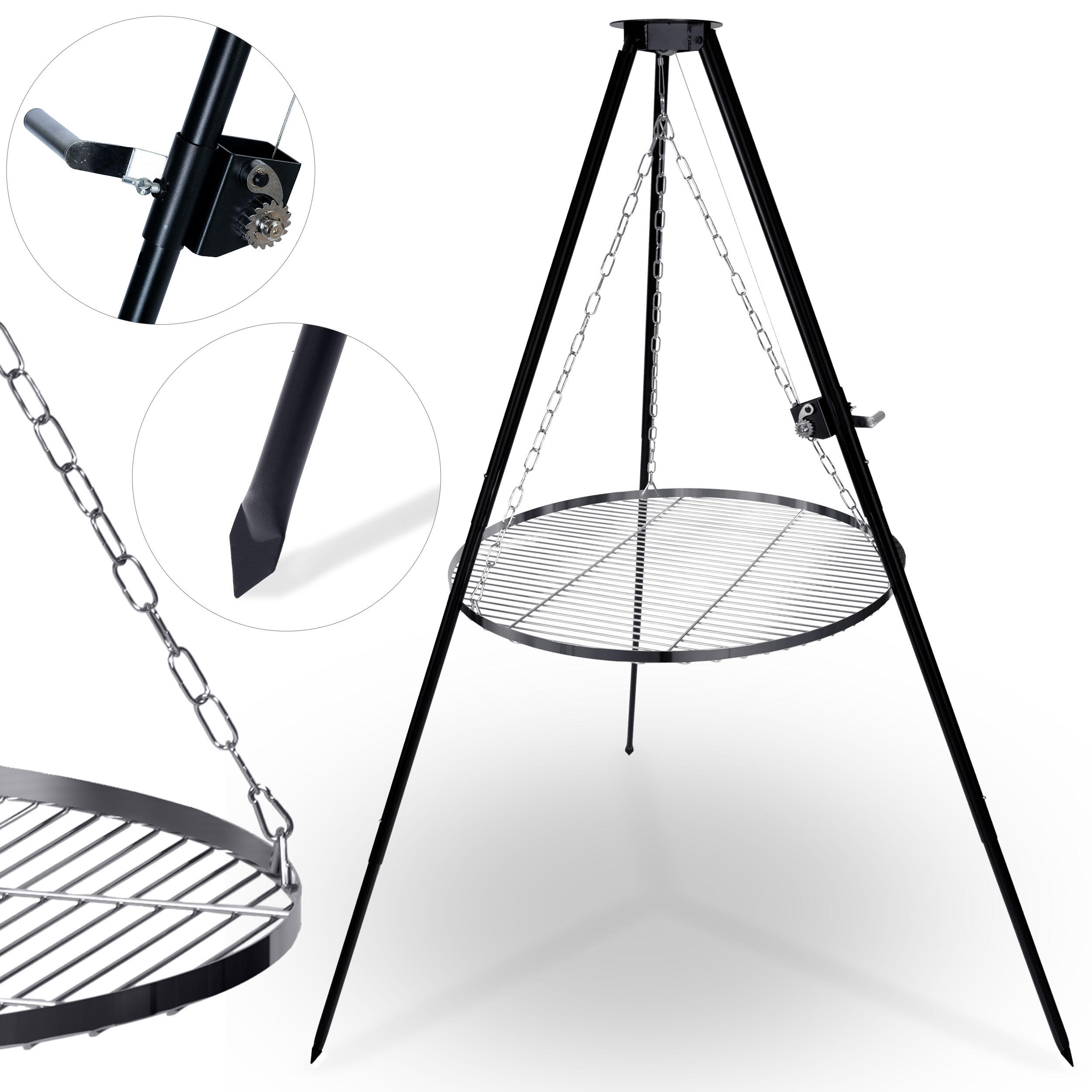 Palenisko na ognisko grill 80 cm ruszt stalowy trojnóg Berdsen BD-884