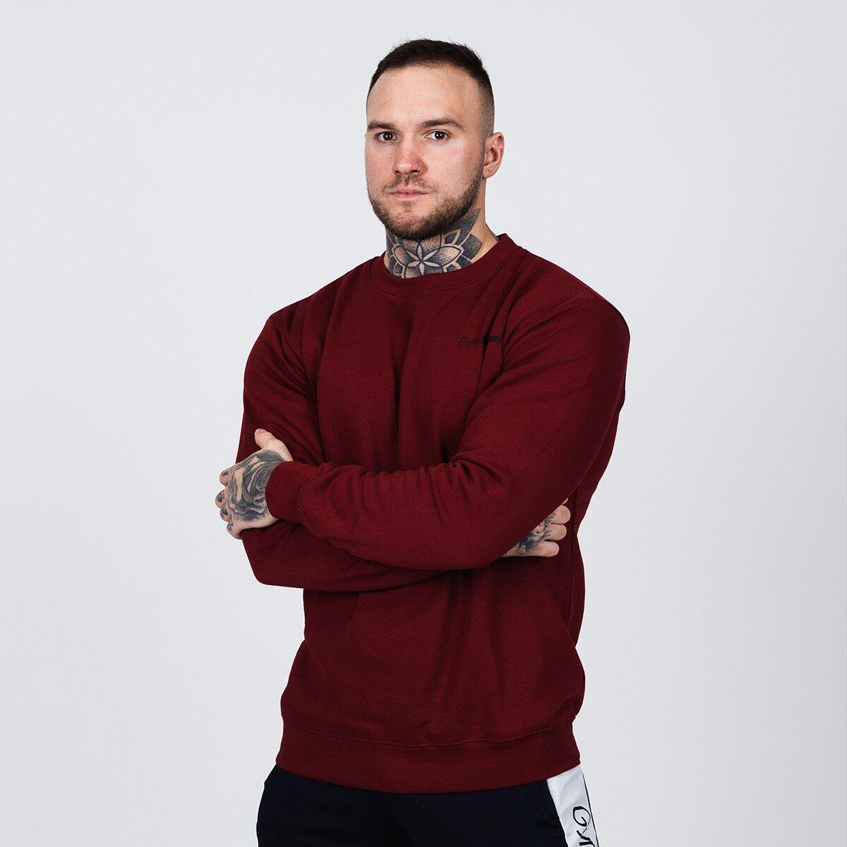 Bluza męska fitness regular fit bordowa Basic