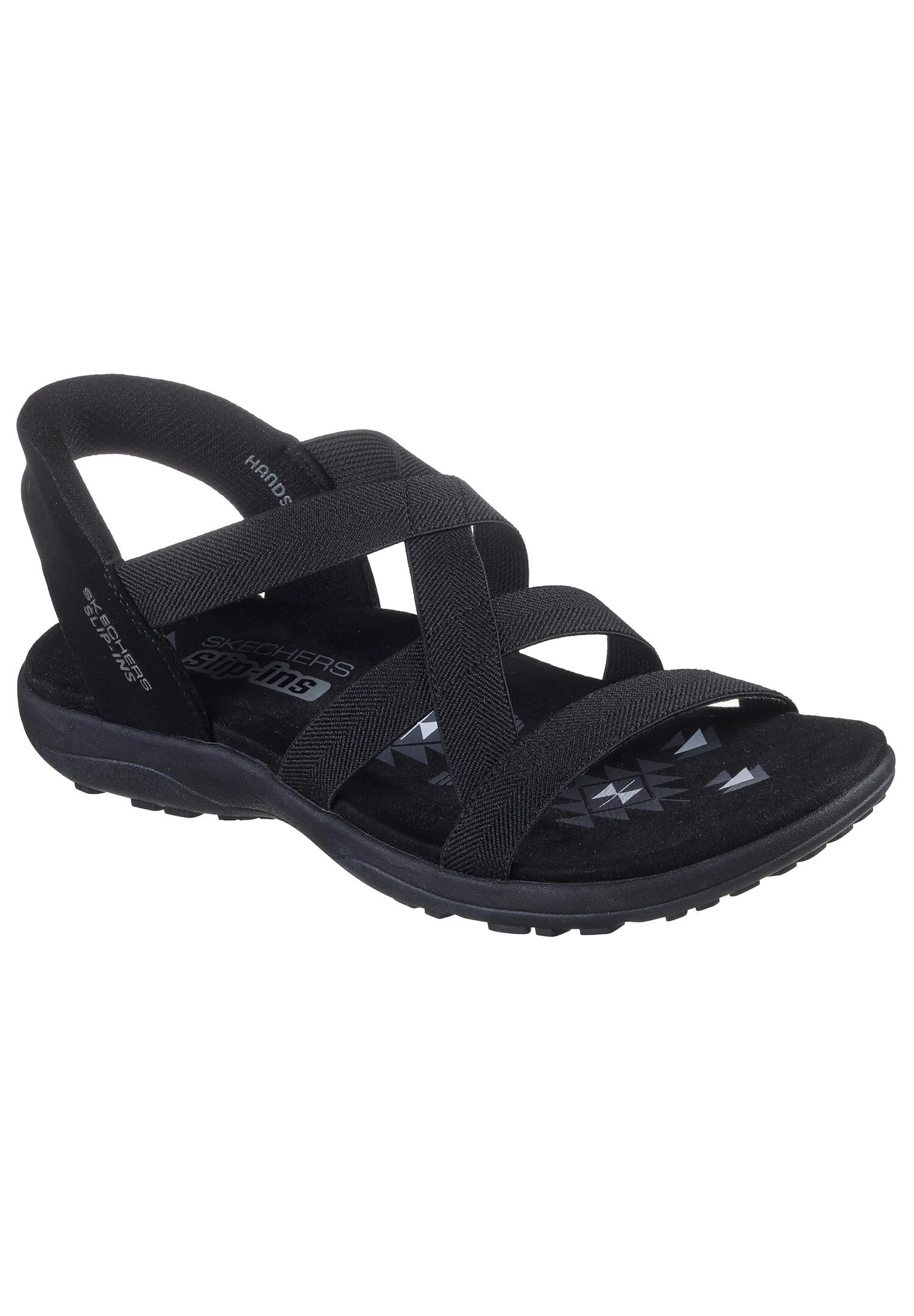 Sandały SKECHERS REGGAE SLIM STRETCH FLEX Czarny
