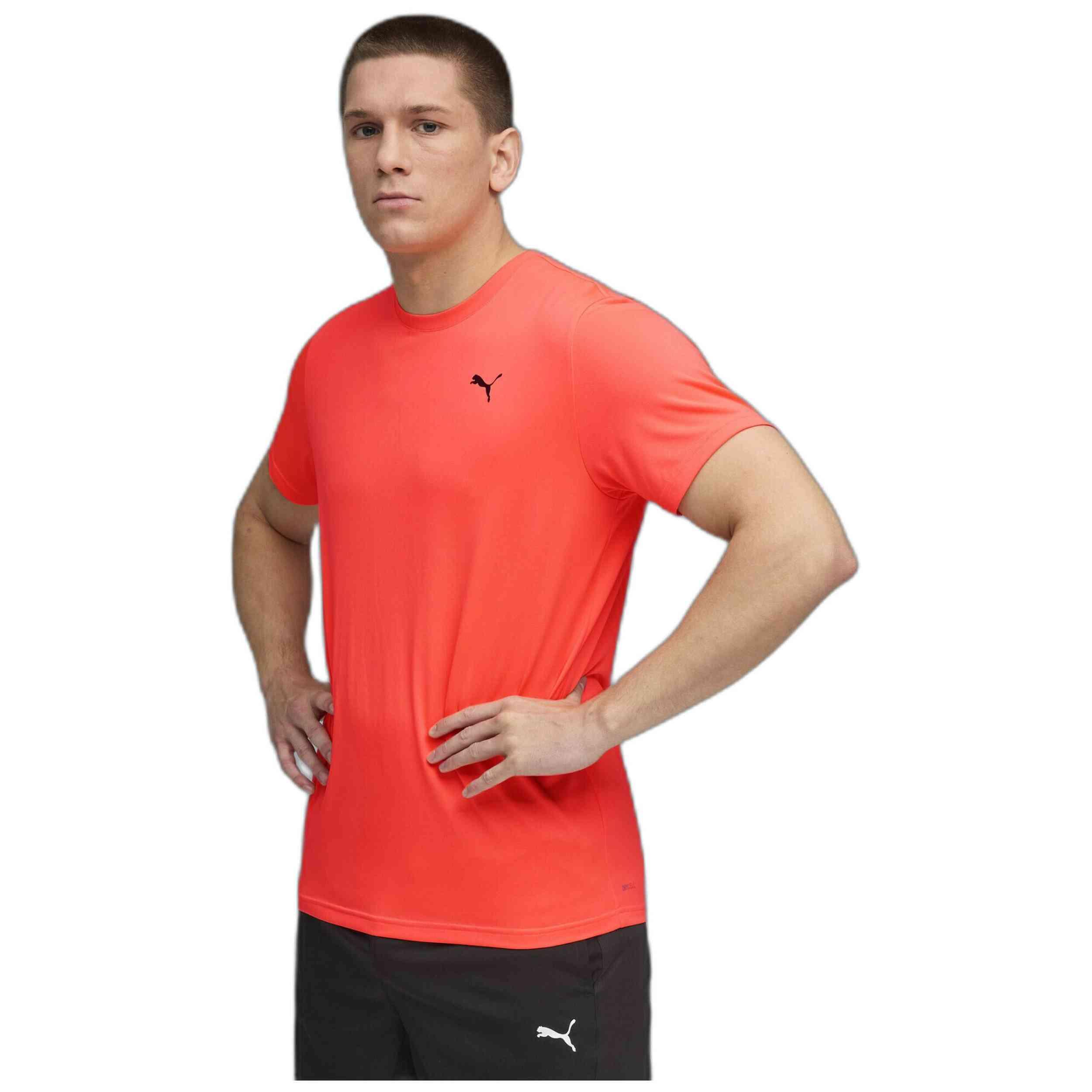 Męska koszulka Puma Ess Solid Cat, różowa, 2xl