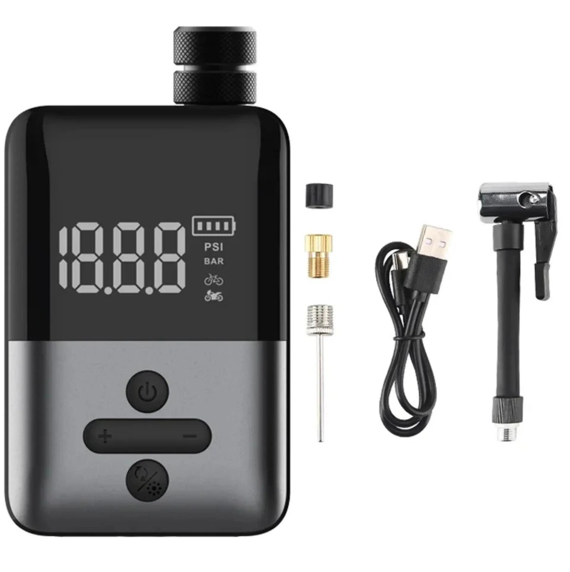 mini pompka elektryczna rowerowa 150 PSI USB-C ekran
