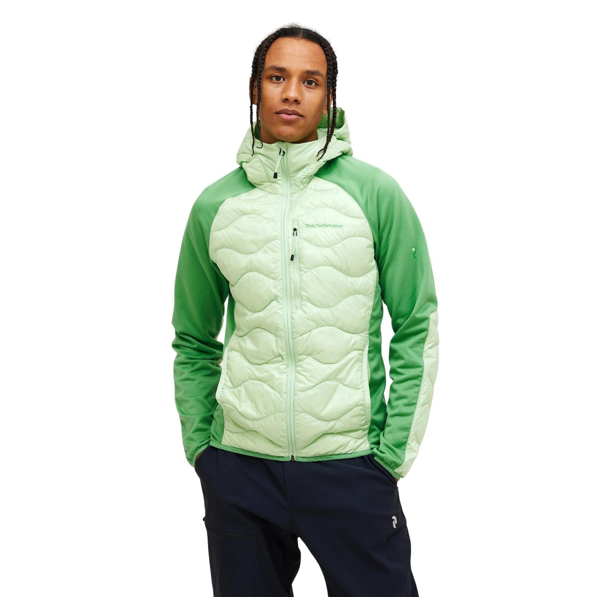 Kurtka Peak Performance puchowa męska Helium Down Hybrid Hood zielona - M