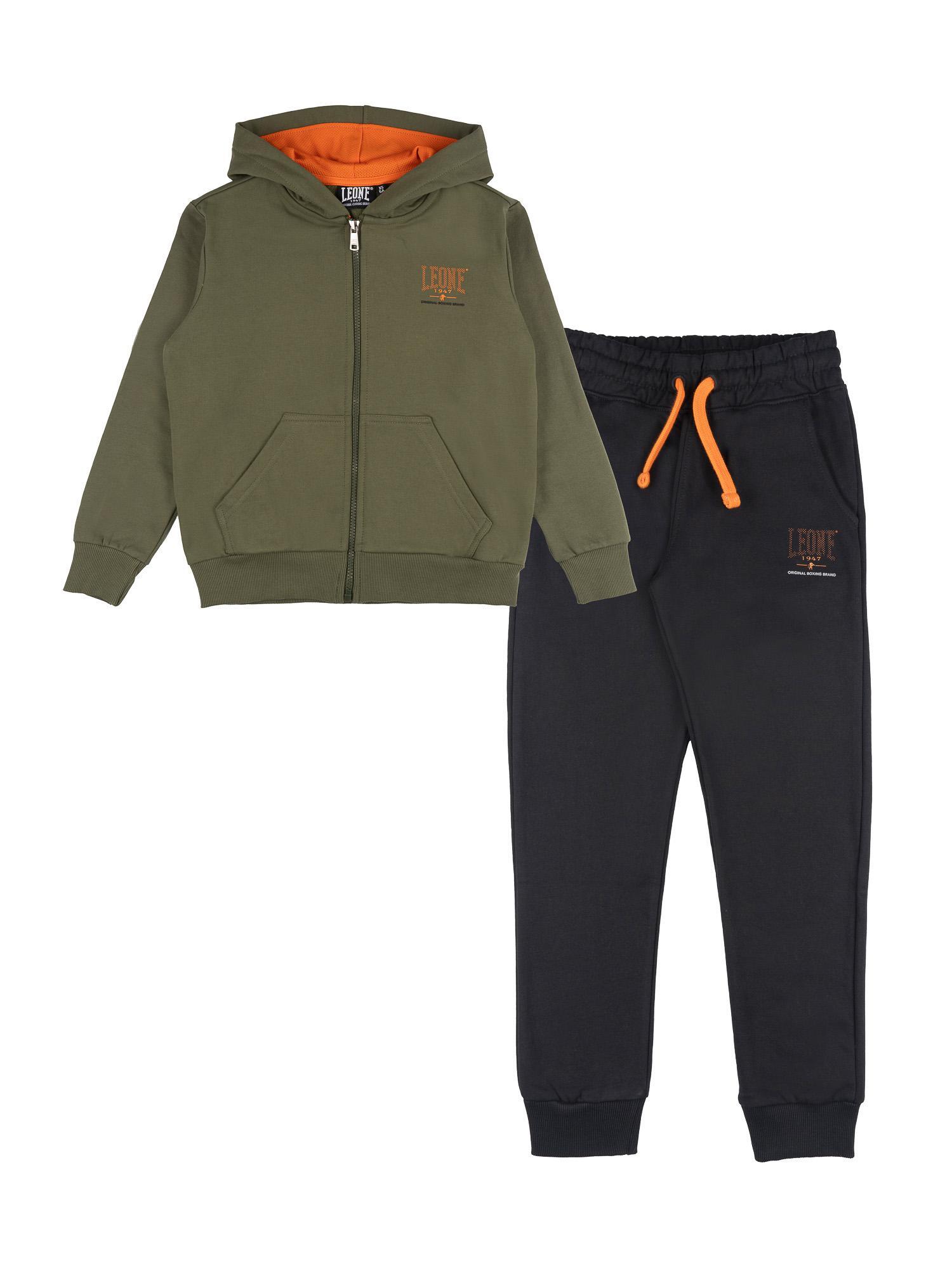 Leone 1947 Neon Kinder Winter Trainingsanzug mit Kapuze und Reißverschluss
