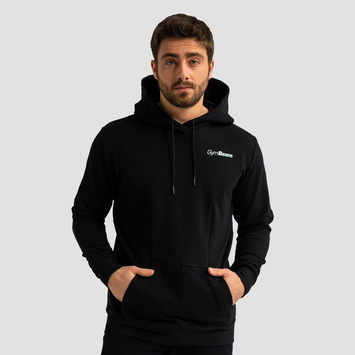 Bluza męska fitness z kapturem regular czarna Limitless
