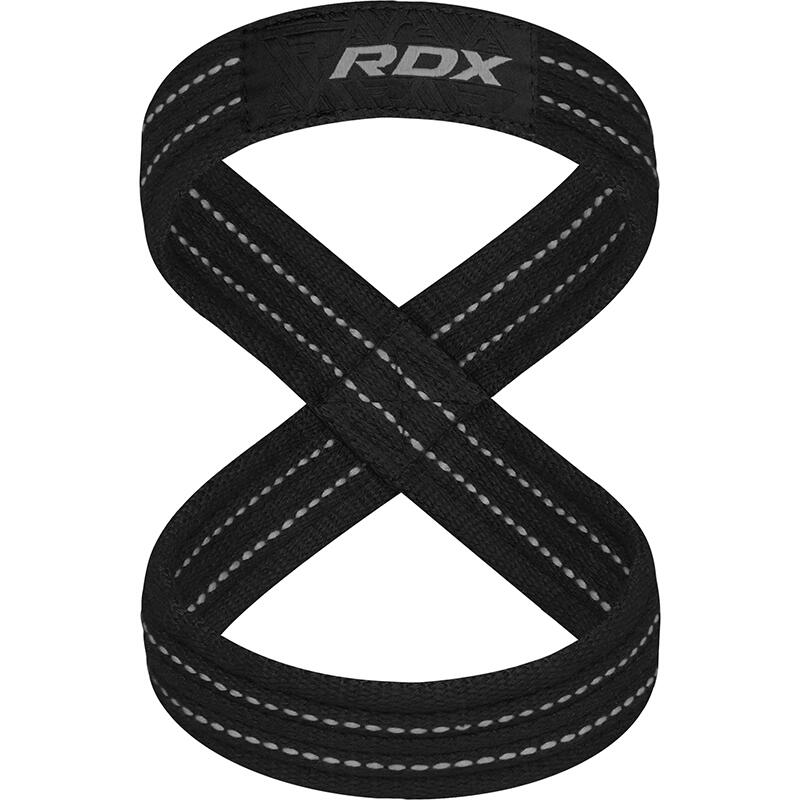 Paski do podnoszenia ciężarów RDX Weight Lifting 8 Figure Strap grey