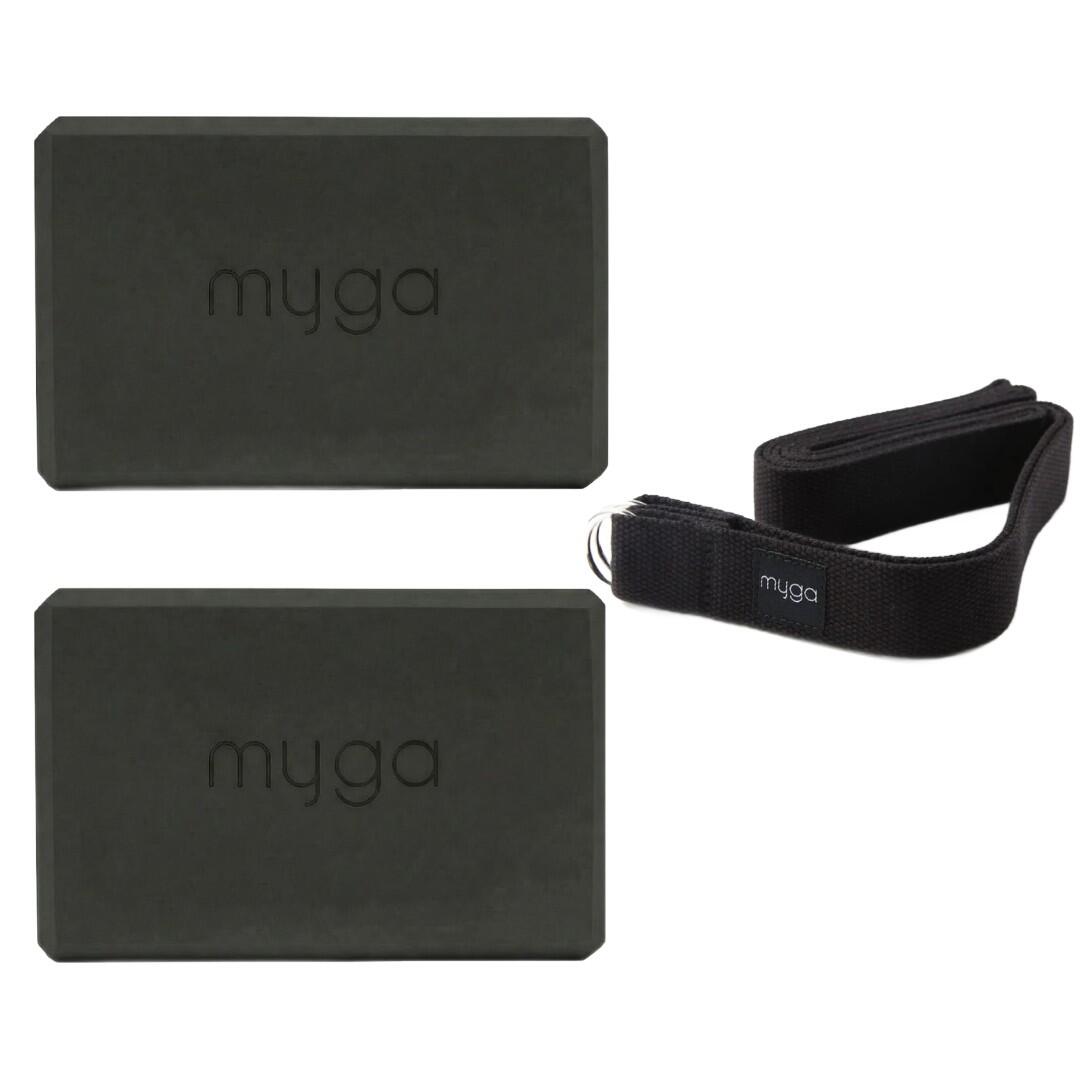 Zestaw do jogi Myga – klocek Foam Block + pasek 2 w 1
