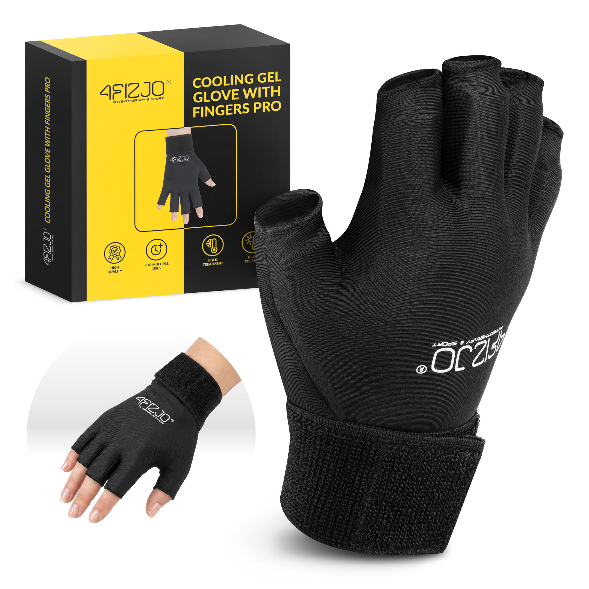 Kompres żelowy na dłoń rękawica chłodząca rozgrzewająca ColdPack 4FIZJO