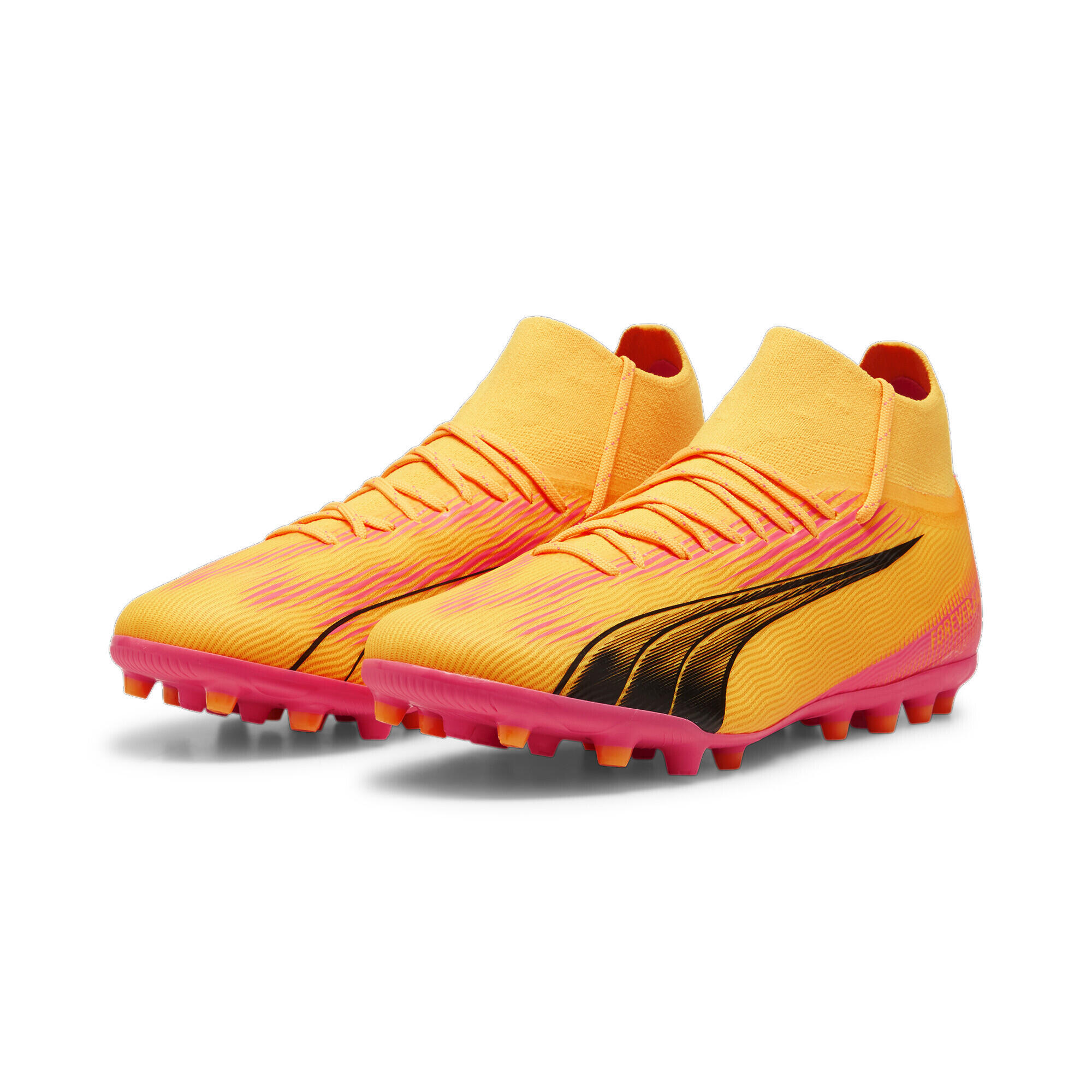 Buty piłkarskie ULTRA PRO MG PUMA Sun Stream Black Sunset Glow Orange Pink