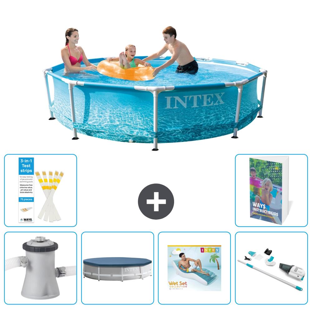 INTEX Basen ze stelażem Okrągły - 305x76 cm - 7-częściowy S236