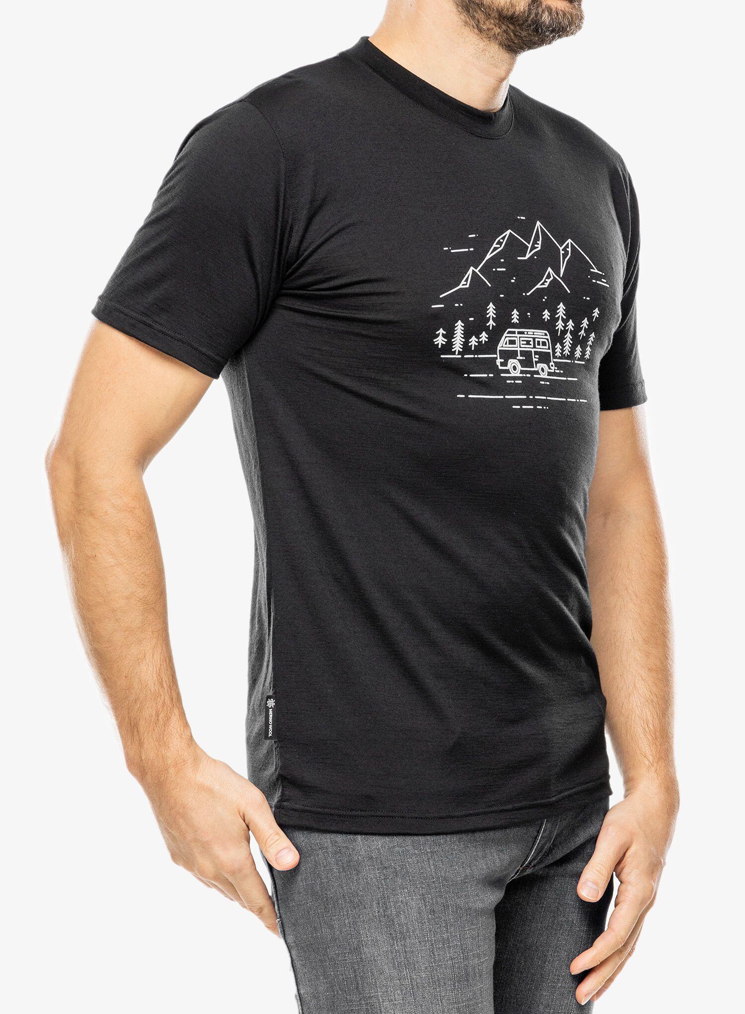 Koszulka z nadrukiem męska Sensor Merino Active PT Tee S/S