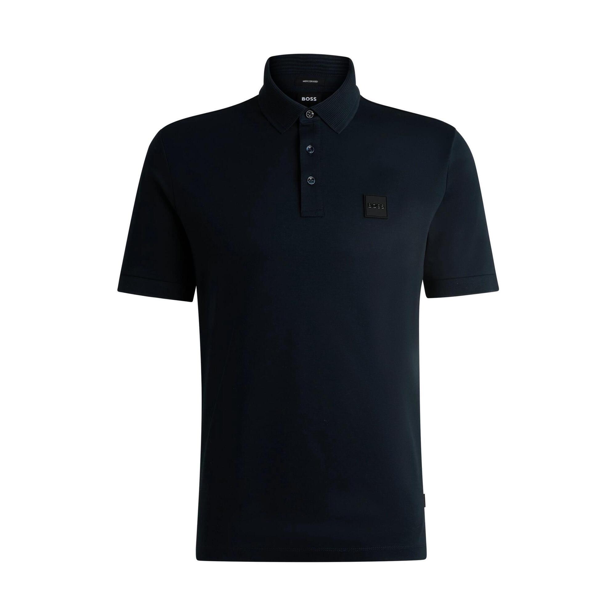 Koszulka Polo męska BOSS Parlay 143 BLU klasyczna regular fit granatowa