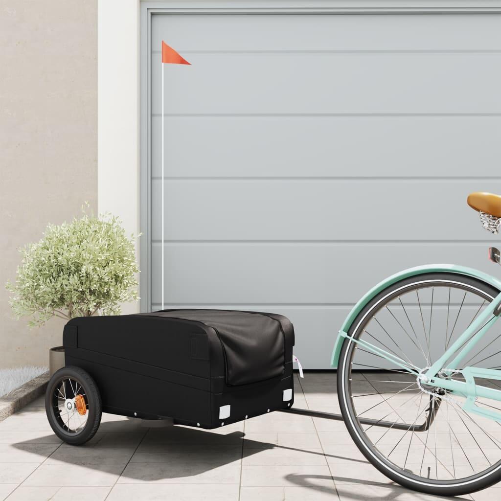 VidaXL przyczepka rowerowa 30 kg żelazo czarna
