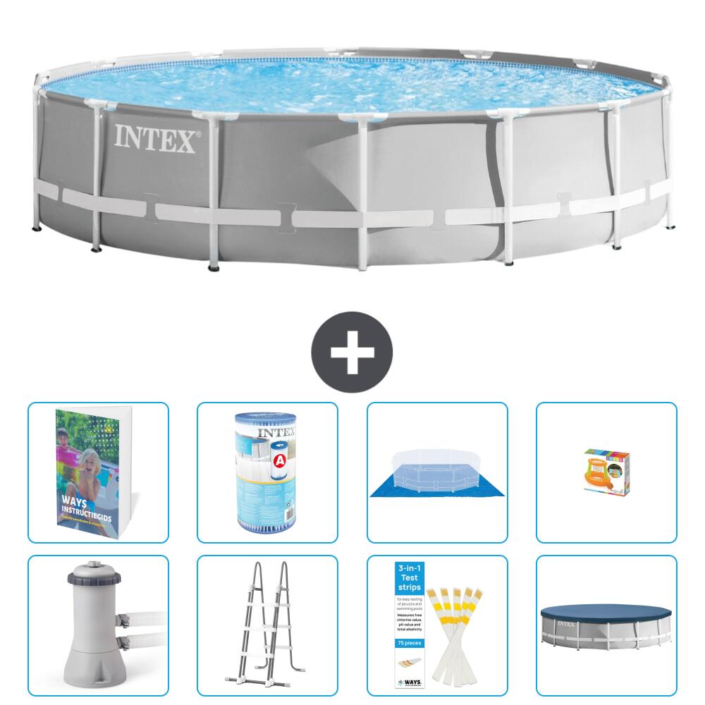 INTEX Basen Prism Frame Okrągły - 427x107 cm - 9-częściowy S541