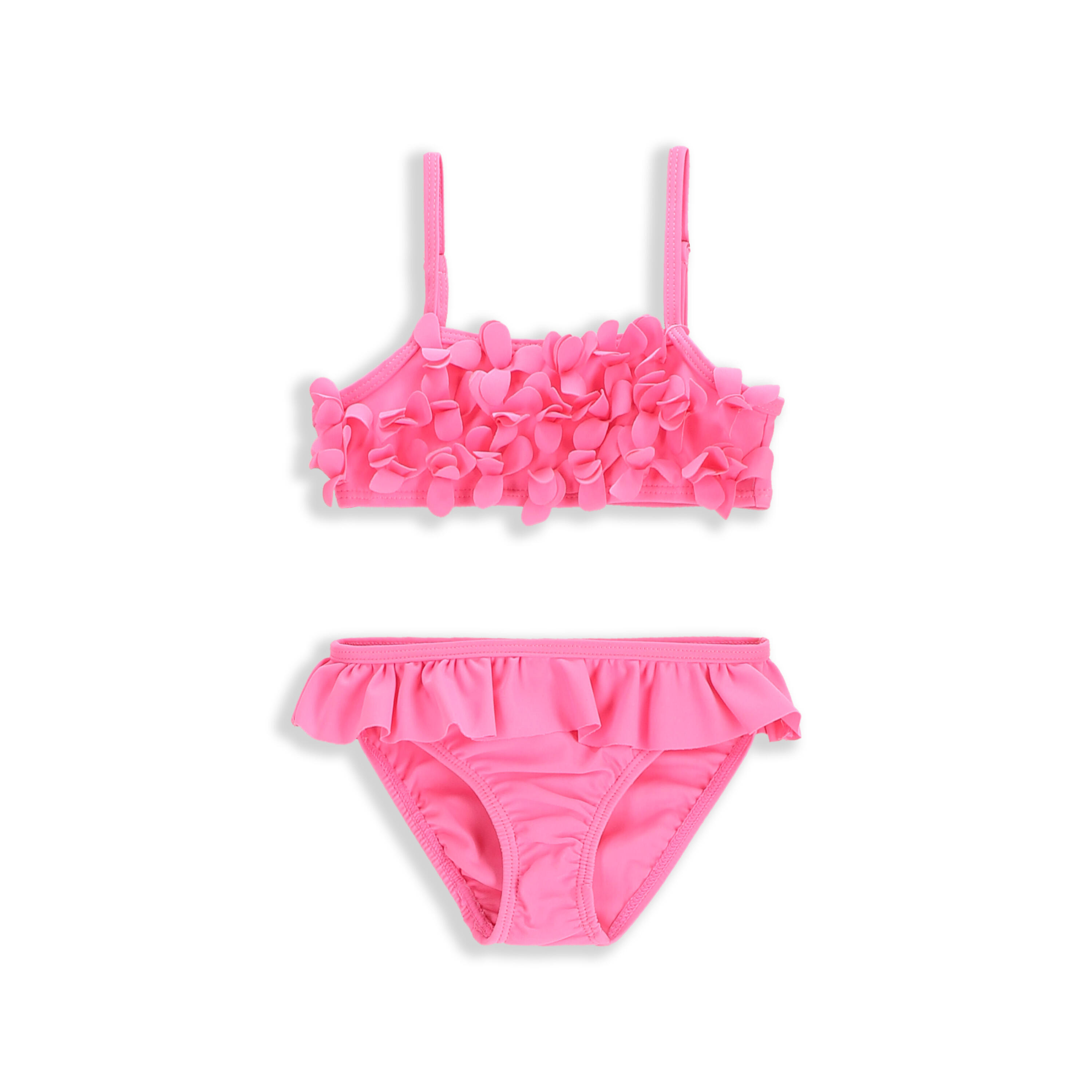 Kostium kąpielowy dwuczęściowy pływacki dla dzieci Lemon Explore WL5 z falbanką