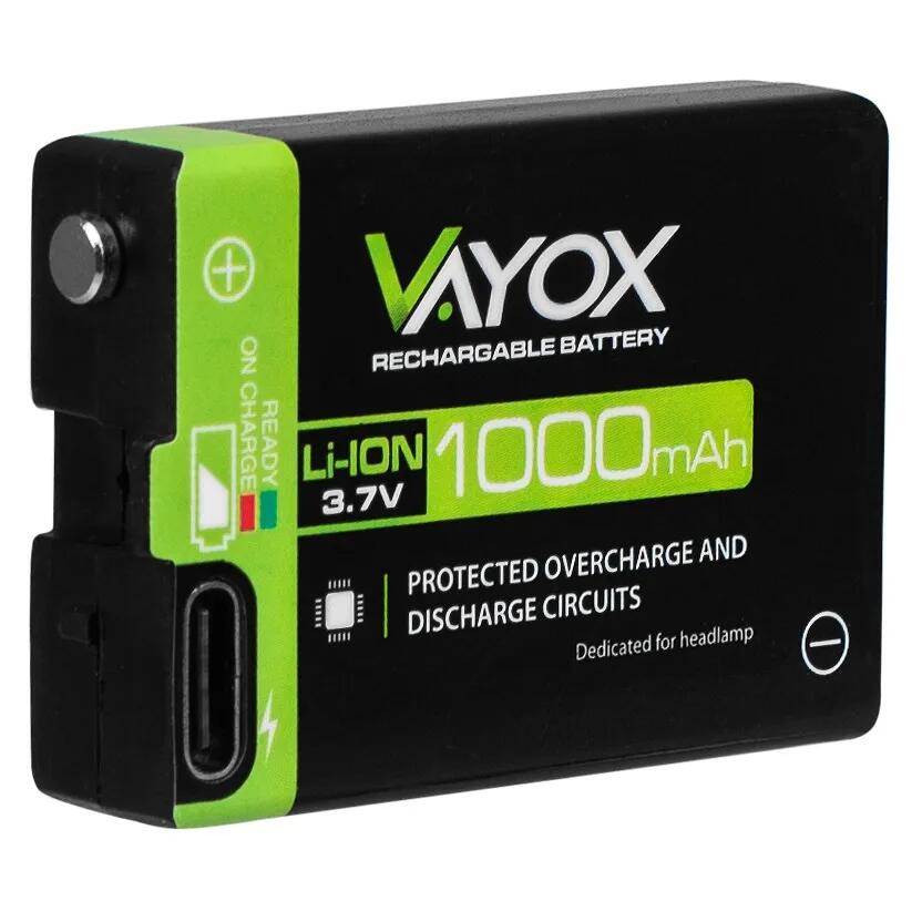 Akumulator do latarki czołowej VA0196 Vayox VA0303 Li-Ion 1000mAh 3.7V