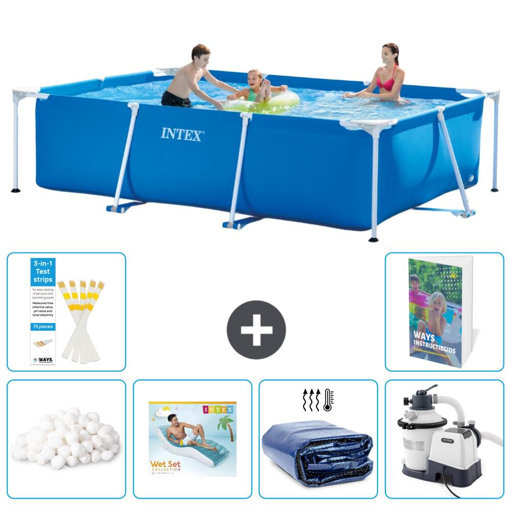 INTEX Basen ze stelażem Prostokątny - 300x200x75 cm - 7-częściowy S5