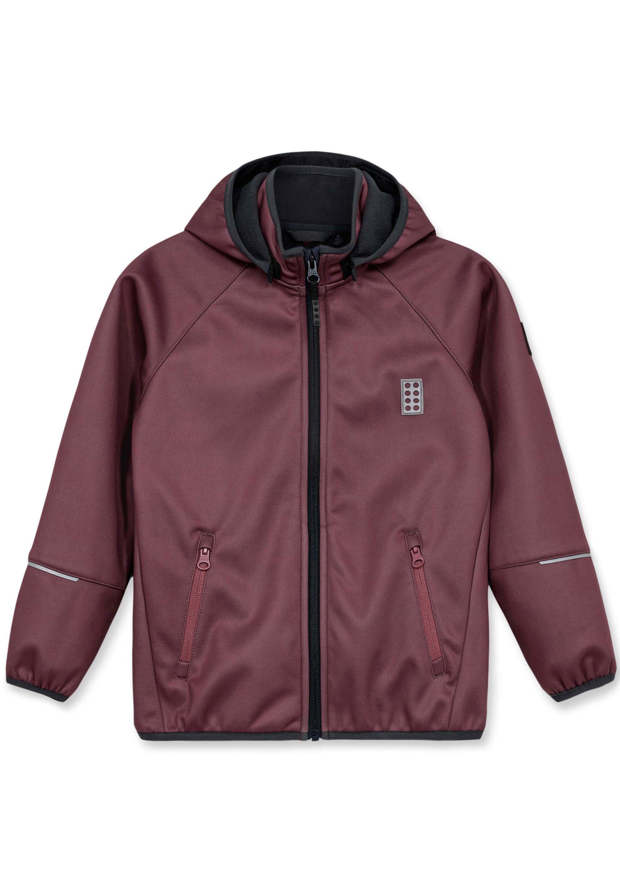 Kurtka Dziecięca Softshell z Membraną LEGO Sky 764 Bordowa