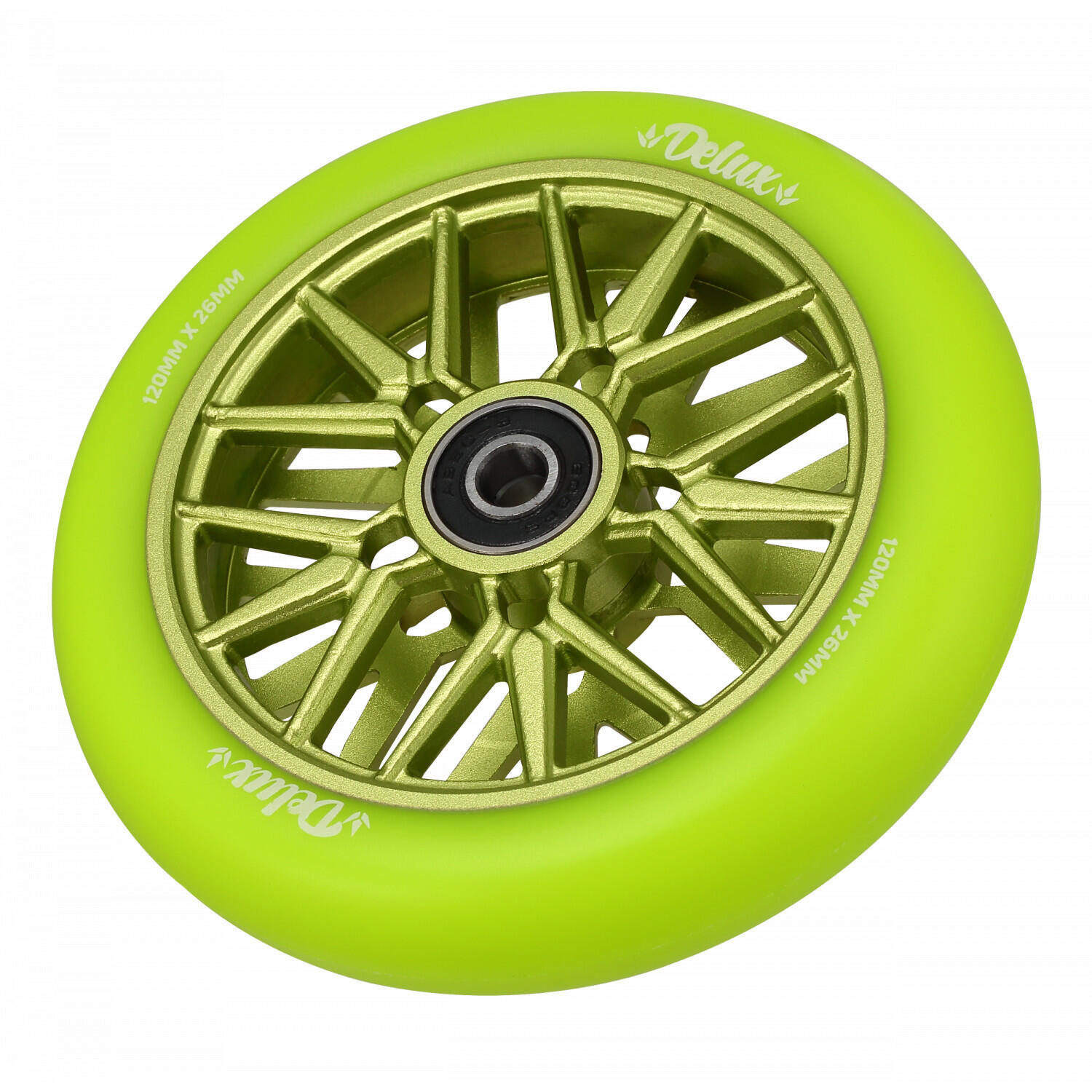 Koła do hulajnogi - 120 mm - Delux - Zielono/zielone - Blunt Scooters