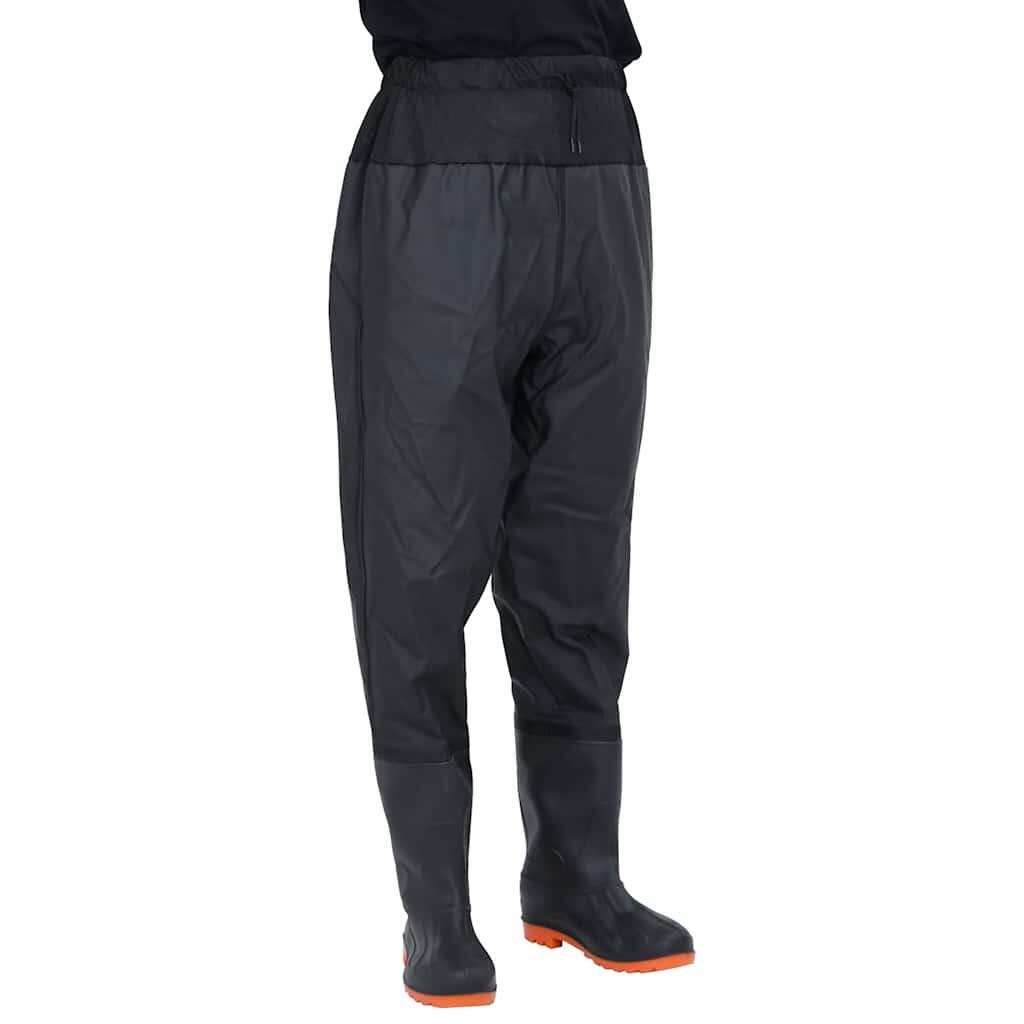 VidaXL Waders z wbudowanymi butami rozmiar 45 czarny