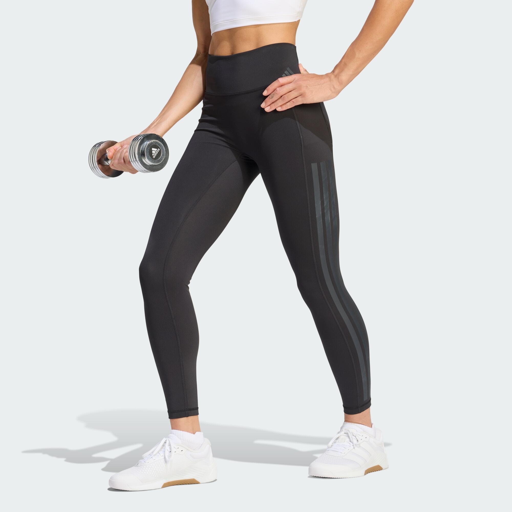Legginsy Optime Workout 3-Stripes 7/8