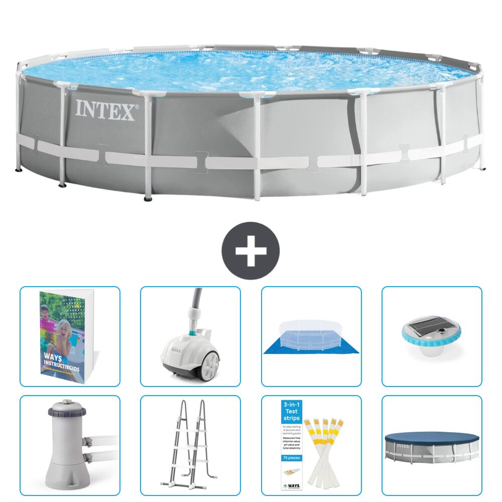 INTEX Basen Prism Frame Okrągły - 457x107 cm - 9-częściowy S552
