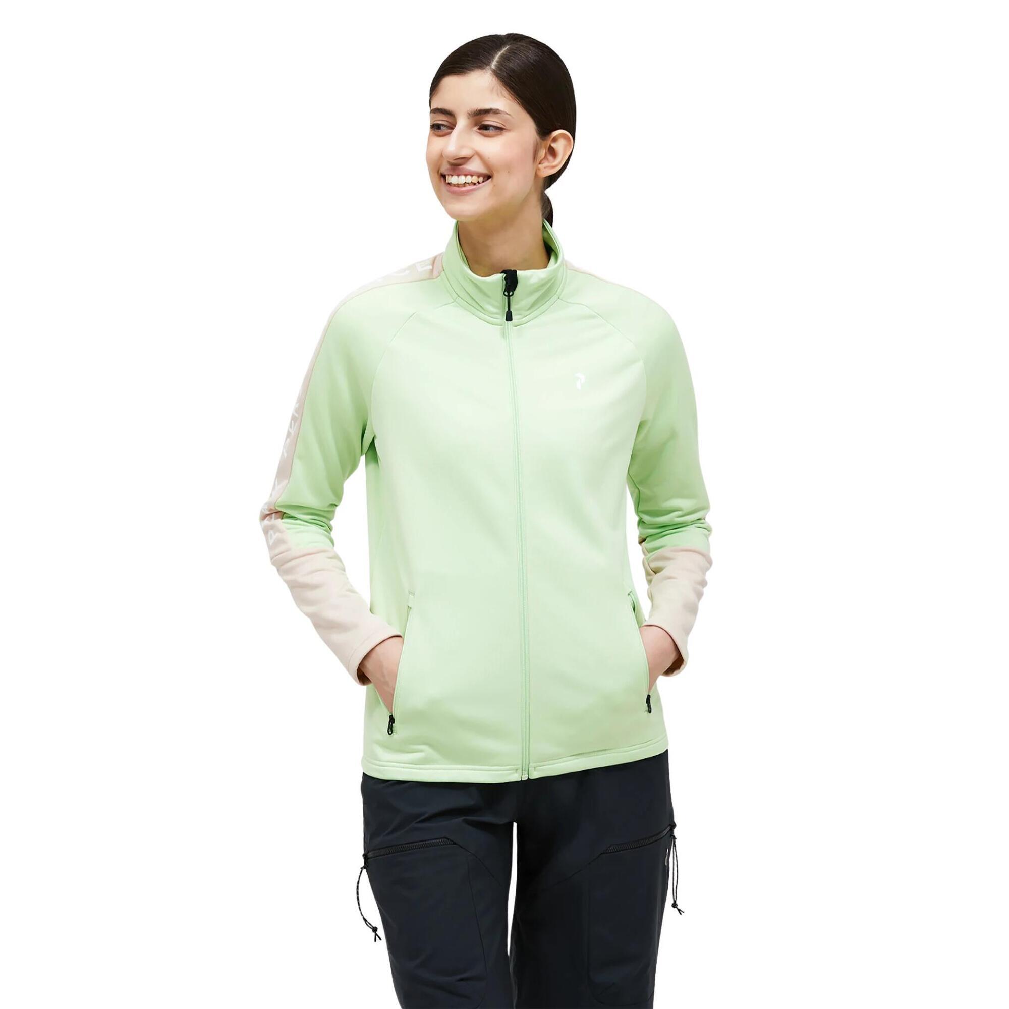 Bluza Peak Performance damska Rider Zip Jacket zielona - M