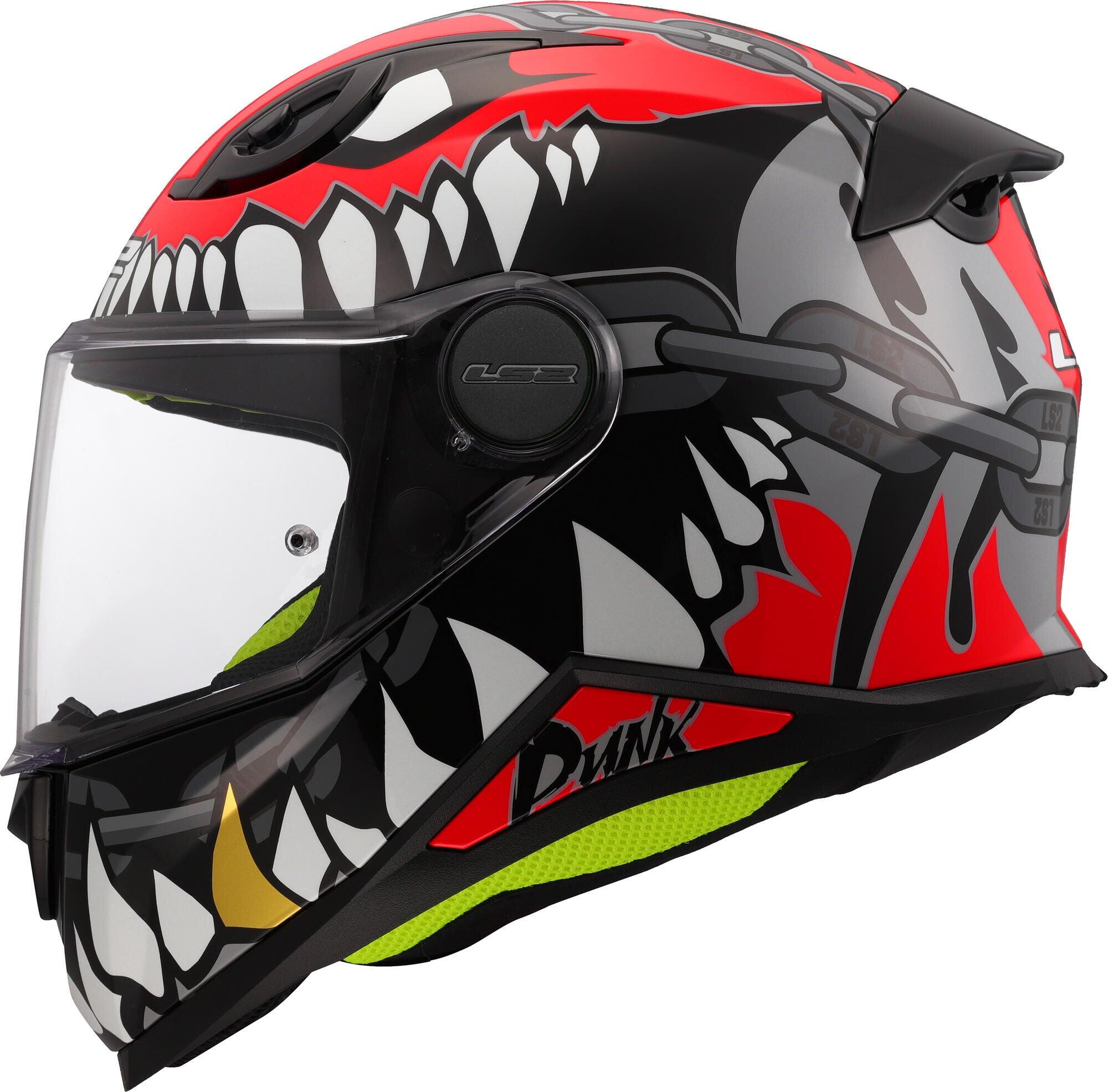 Kask integralny dziecięcy LS2 FF812 Kid Punk S (47–48 cm) szary/czerwony