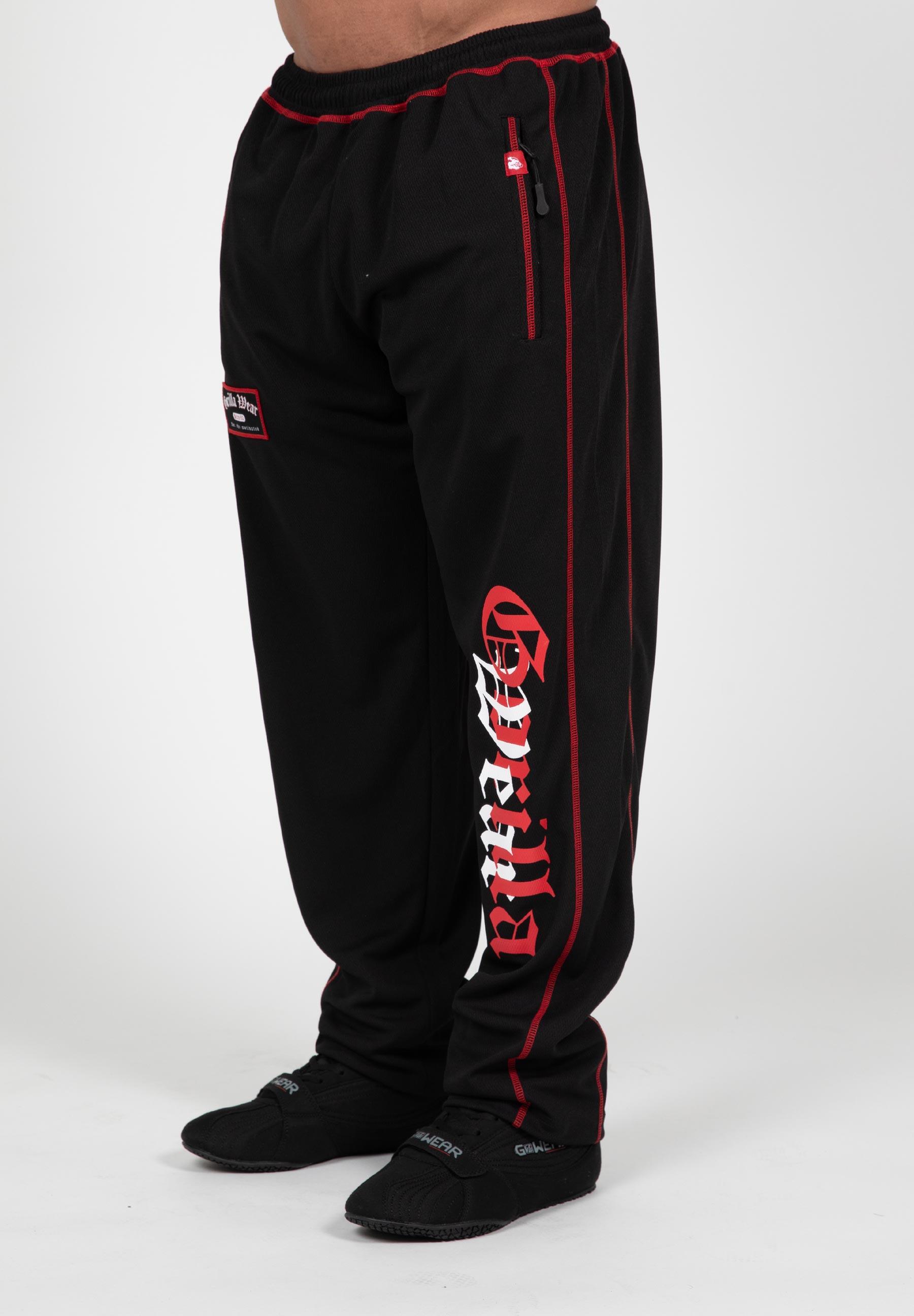 Marlow Mesh Spodnie - Czarny/Czerwony
