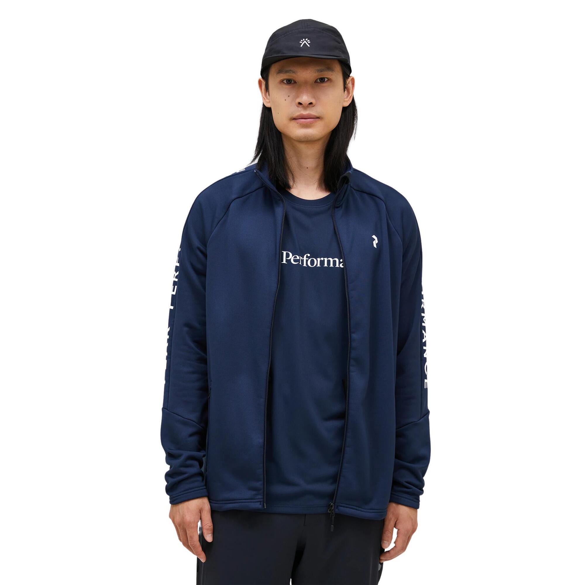 Bluza Peak Performance męska Rider Zip Jacket granatowa - L