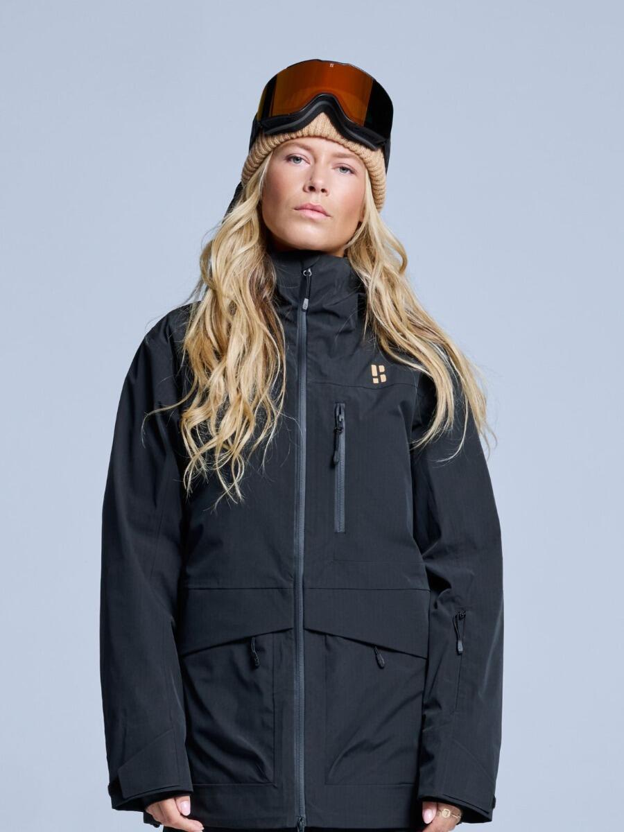 Kurtka narciarska - Damska - Hardshell - Freeride 3L - Czarna