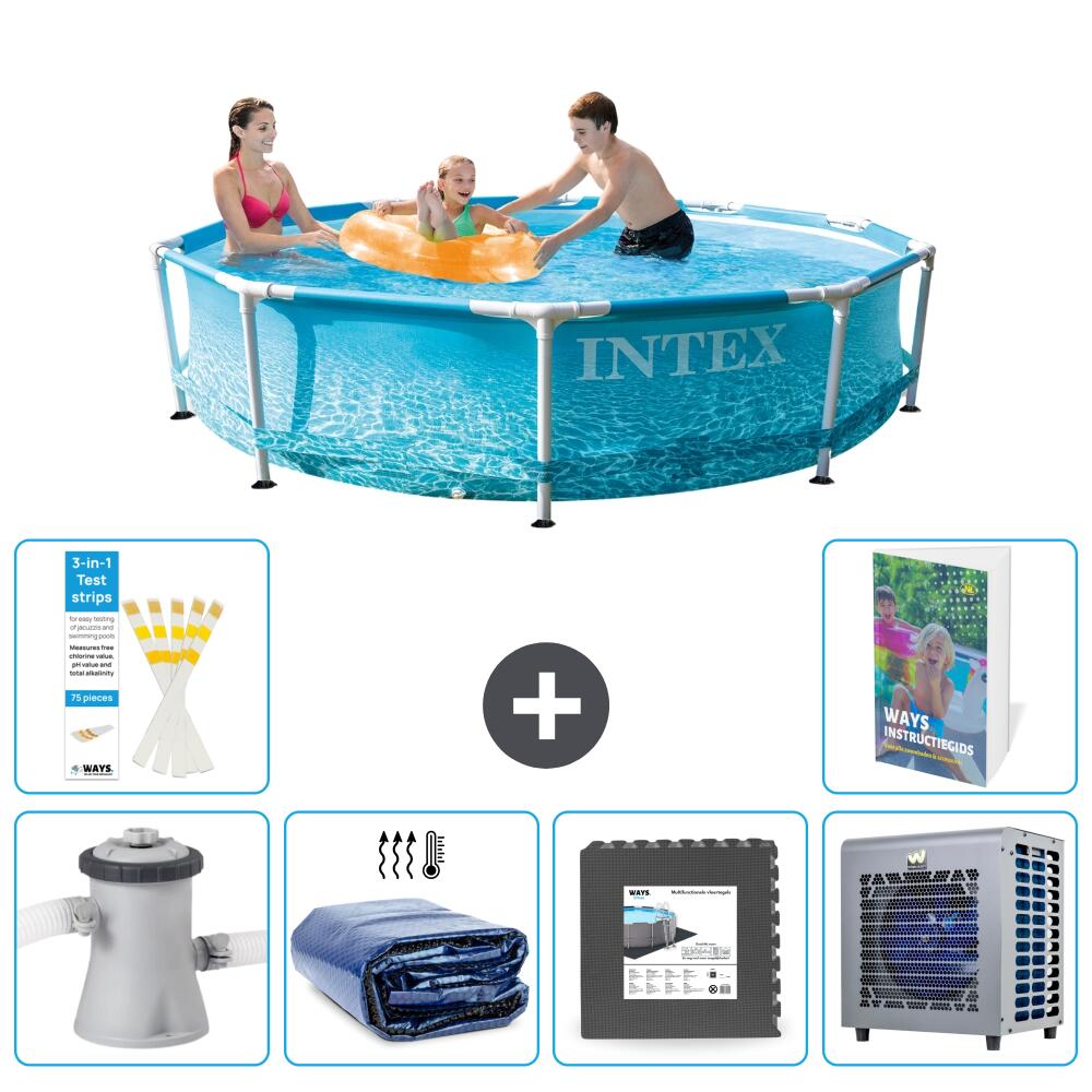 INTEX Basen ze stelażem Okrągły - 305x76 cm - 7-częściowy S190
