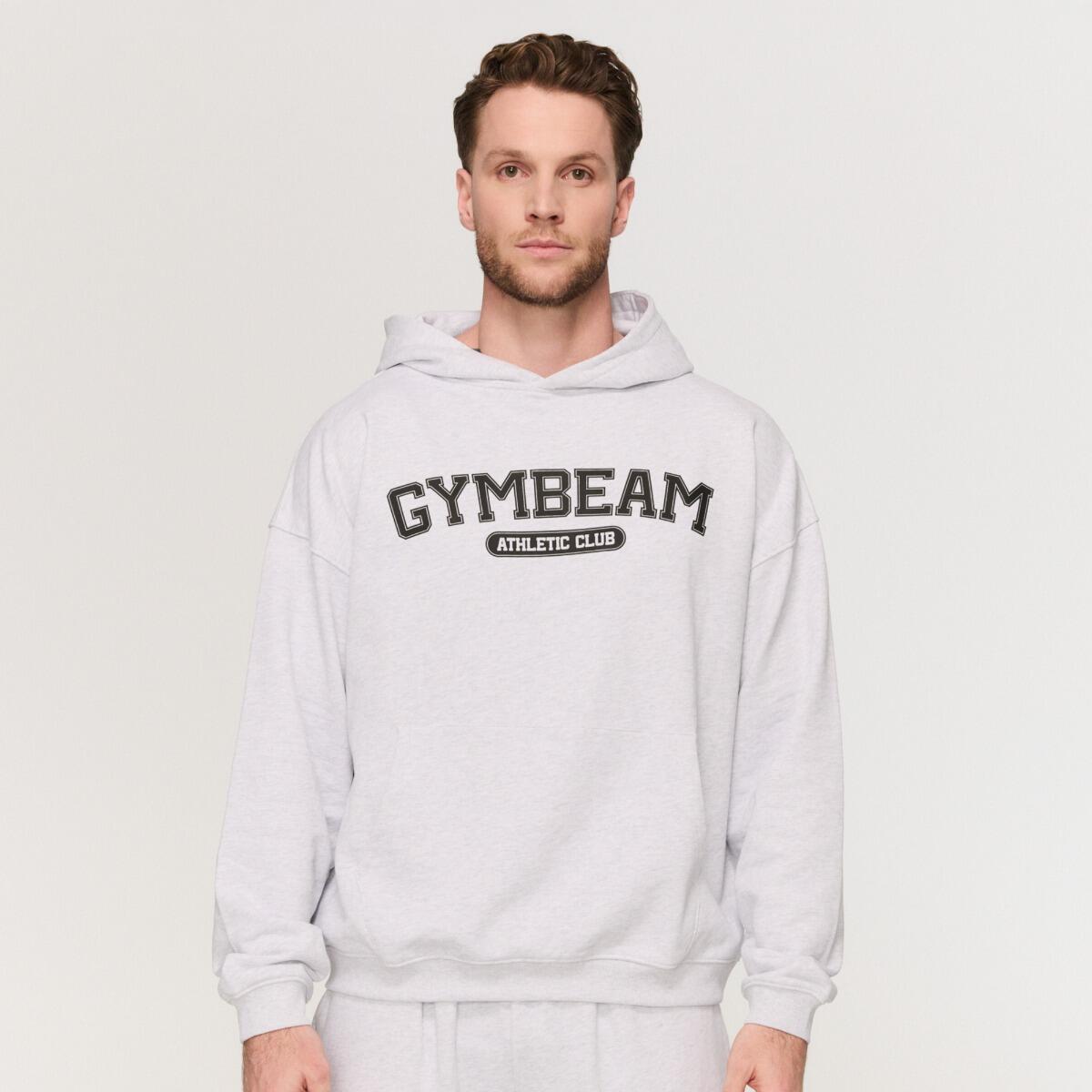 Bluza męska fitness z kapturem szara Varsity