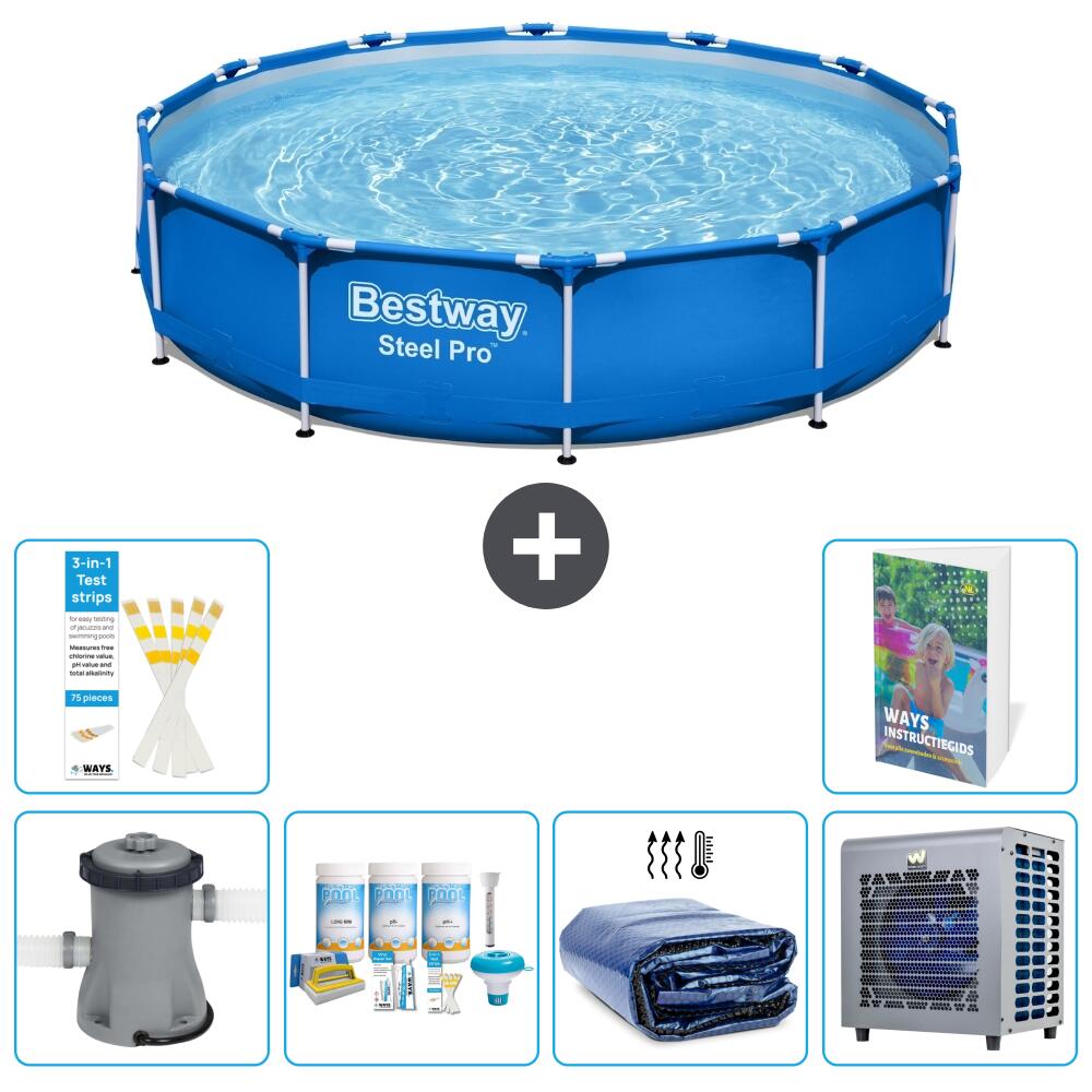 BESTWAY Basen Steel Pro Okrągły - 305x76 cm - 7-częściowy S302