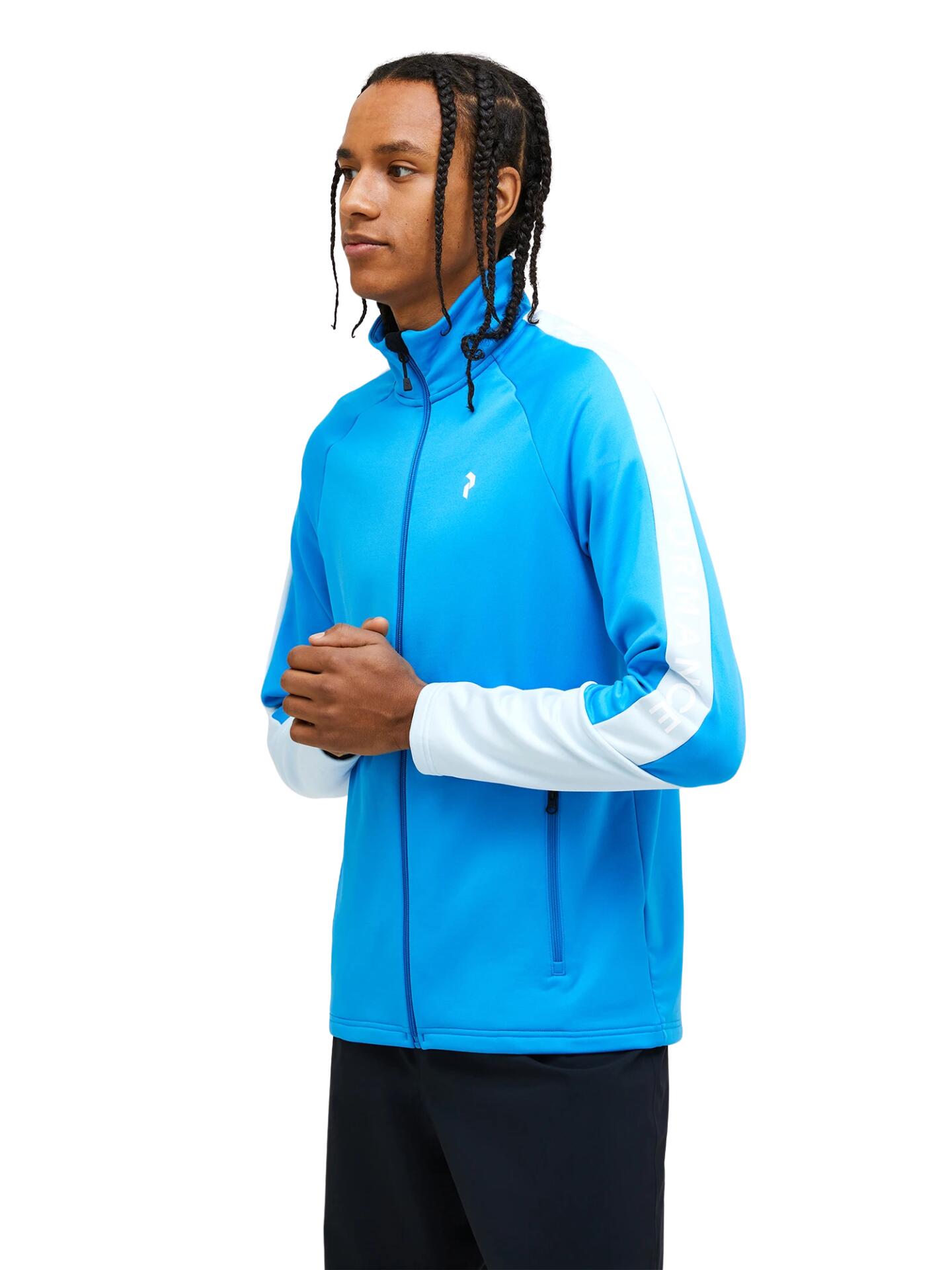 Bluza Peak Performance męska Rider Zip Jacket niebieska - XXL