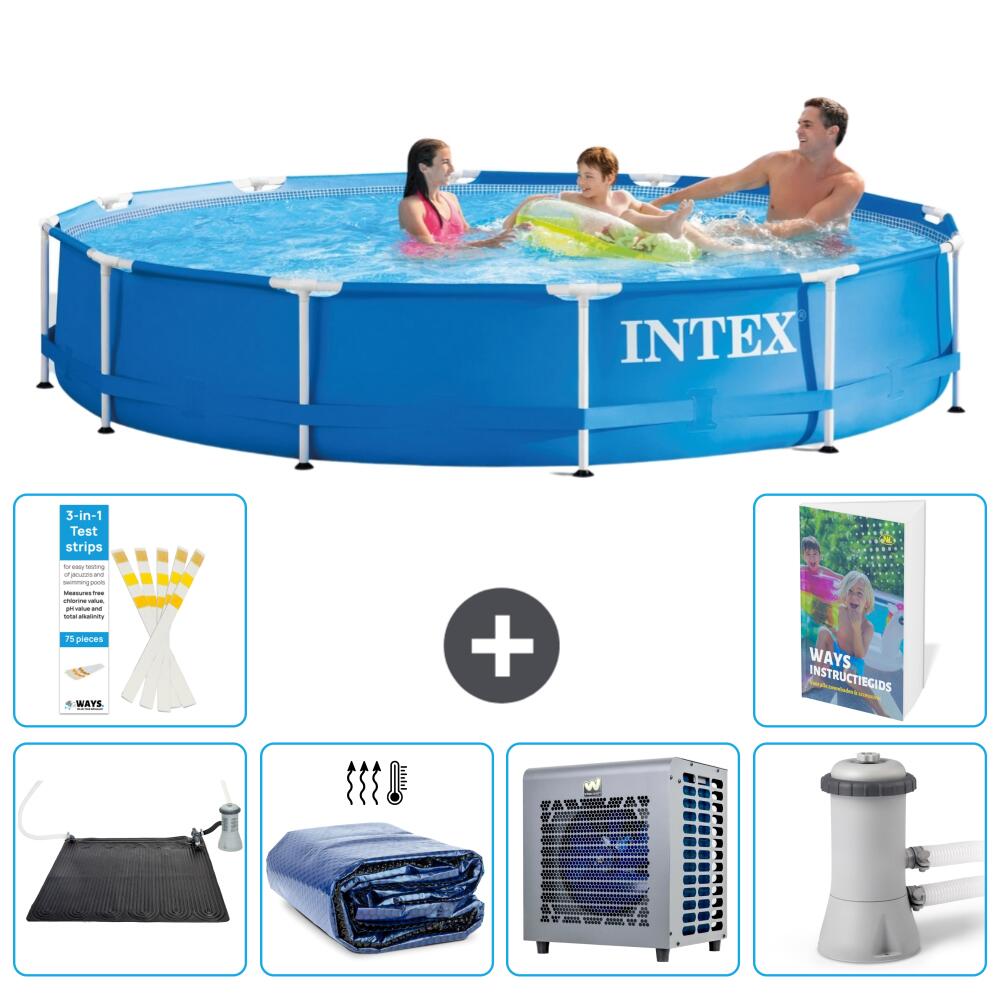 INTEX Basen ze stelażem Okrągły - 366x76 cm - 7-częściowy S42