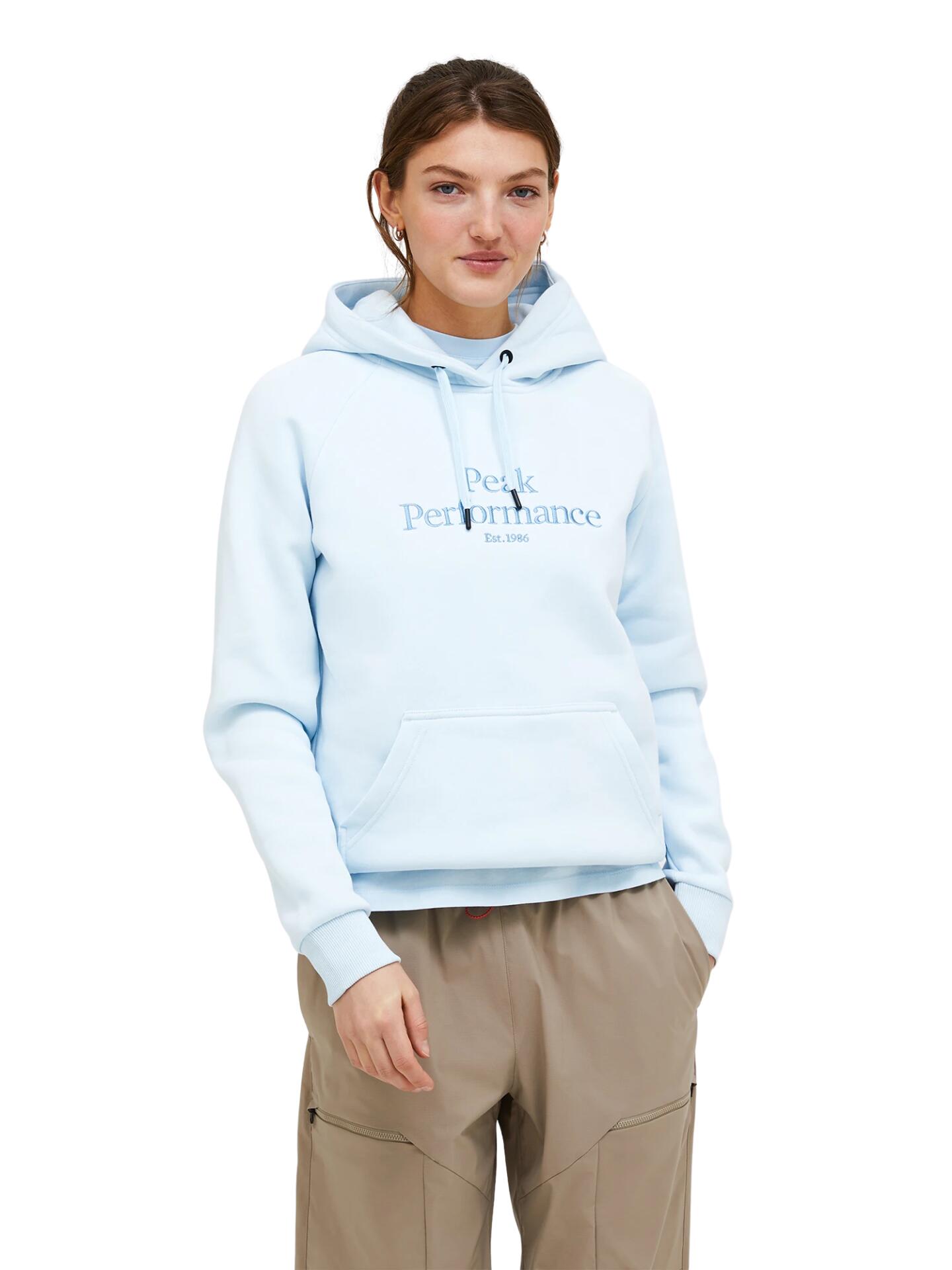Bluza Peak Performance damska Original Hood niebieska - XS