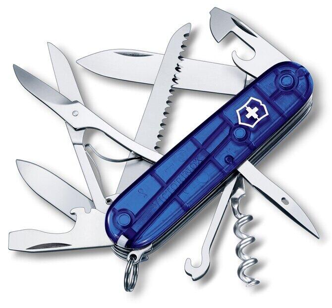 Scyzoryk Victorinox Huntsman 1.3713.T2 niebieski przezroczysty