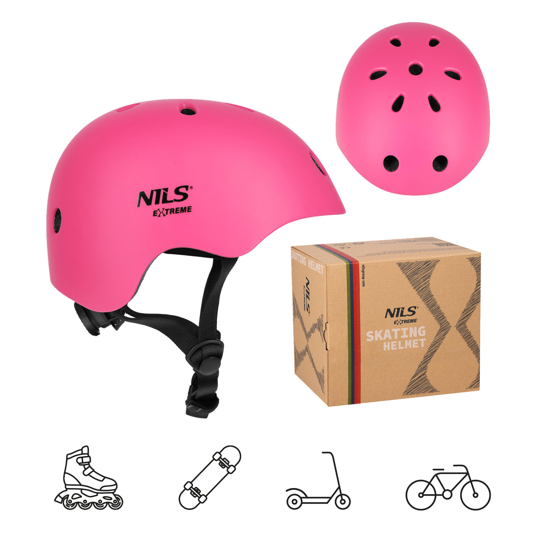 Kask dziecięcy na rolki, deskorolkę, hulajnogę MT301 Nils Extreme