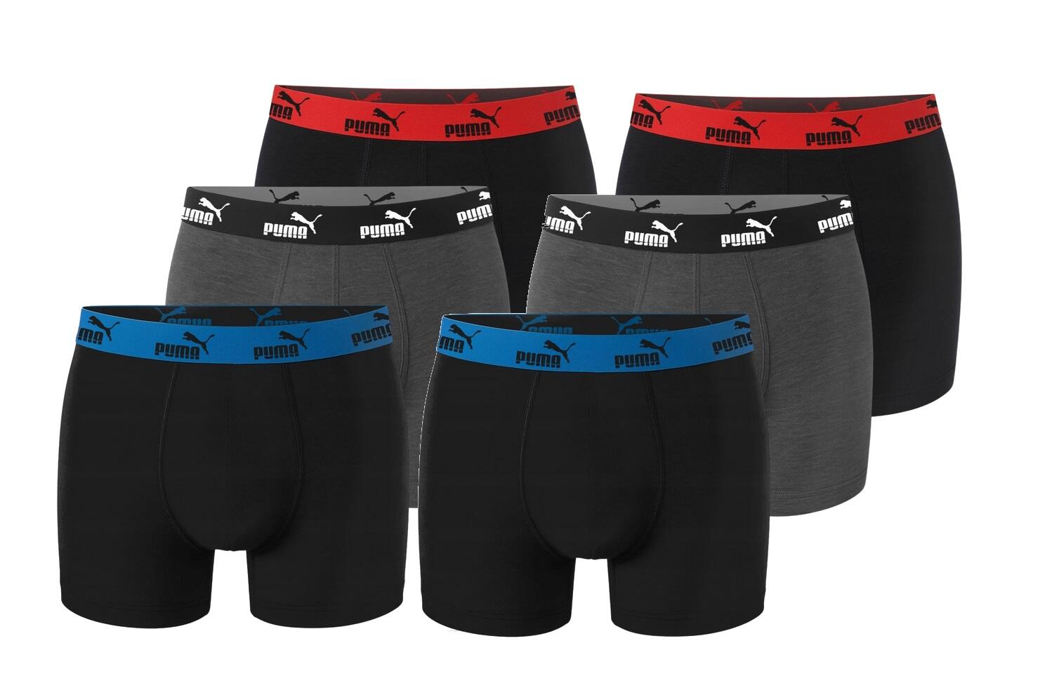 Bokserki majtki męskie Puma Boxershorts 6-pak bawełniane