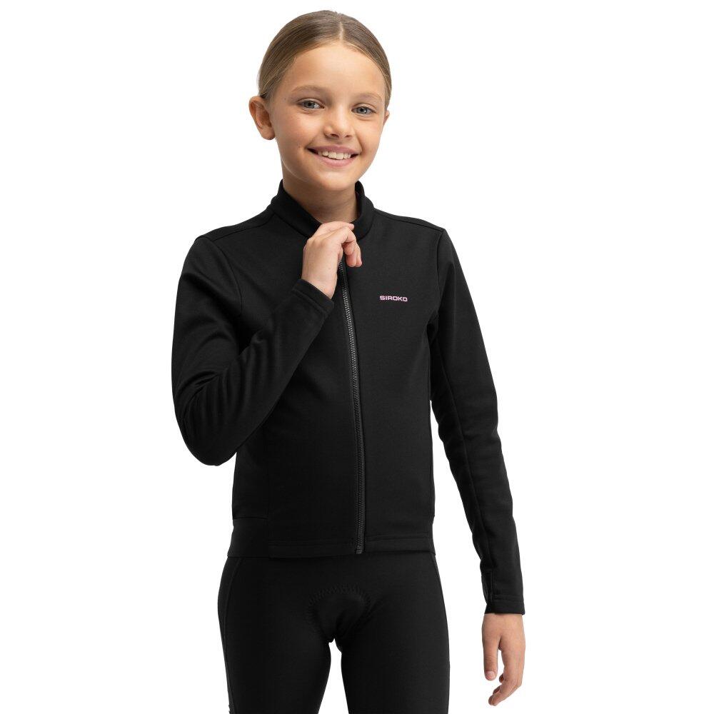 Dziewczęca zimowa kurtka rowerowa softshell Kolarstwo Siroko K-Core-G Wheelie B