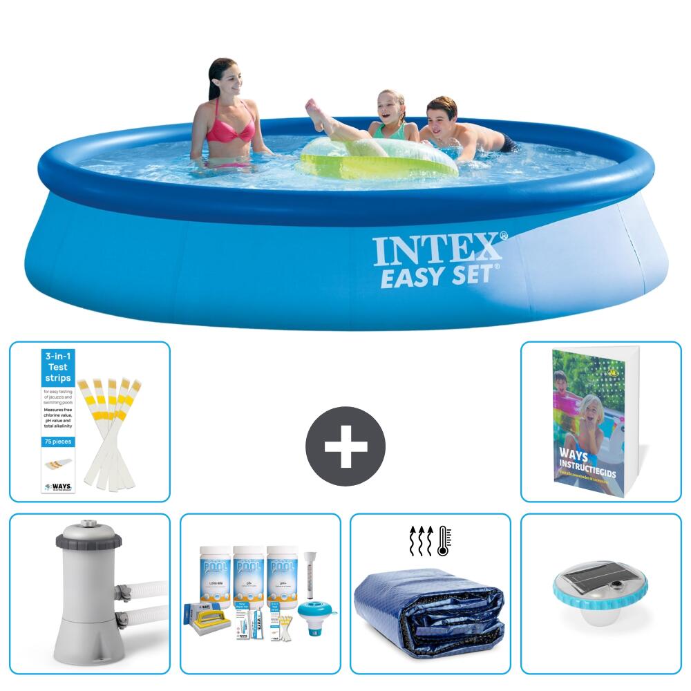 INTEX Basen Easy Set Okrągły - 396x84 cm - 7-częściowy S228