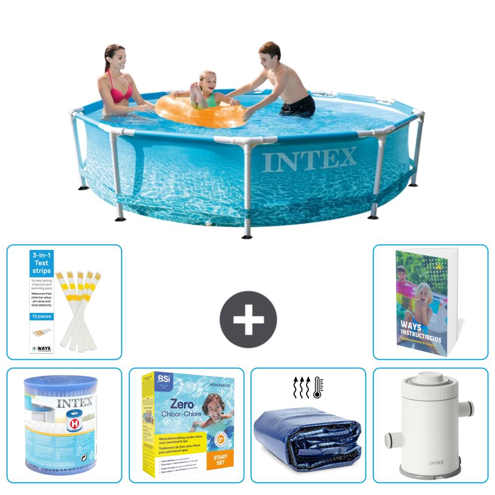 INTEX Basen ze stelażem Okrągły - 305x76 cm - 7-częściowy S65