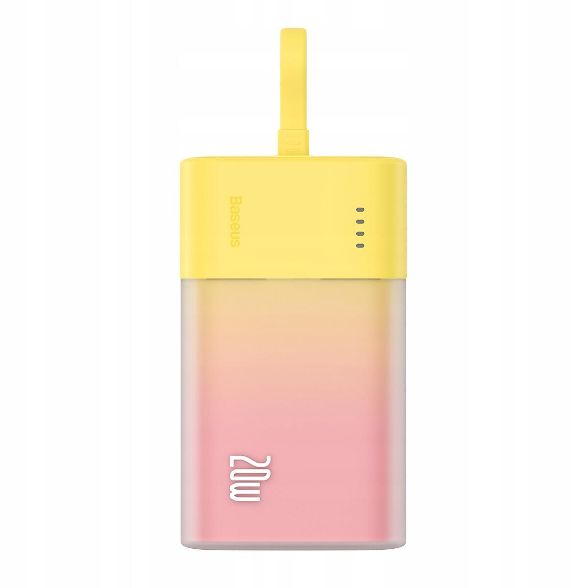 Baseus powerbank 20w 5200mah z wbudowanym kablem lightning