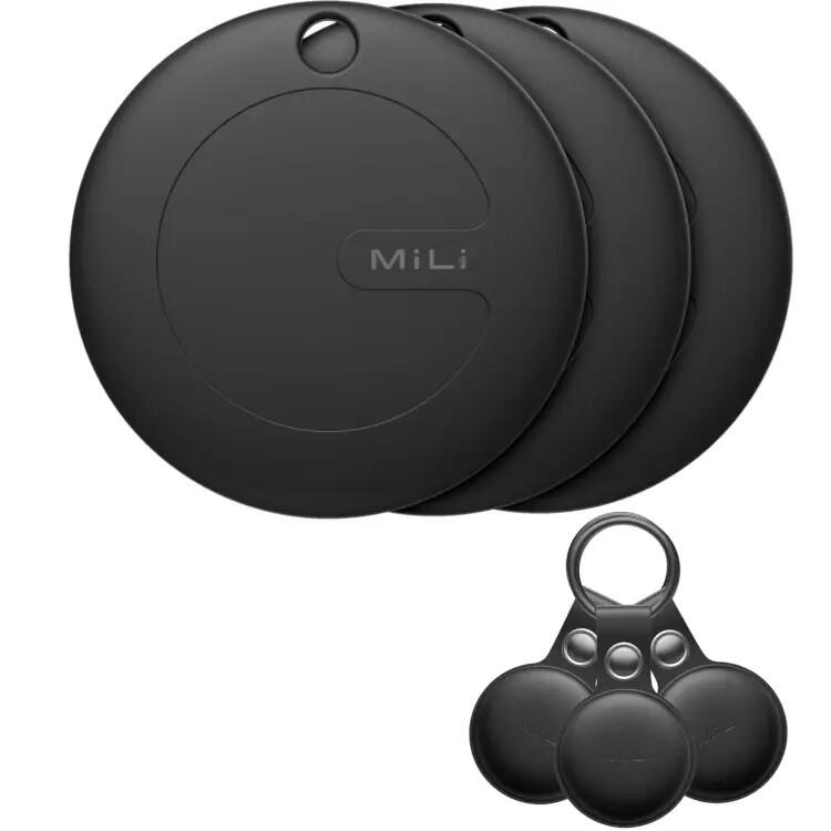 Lokalizator czarny x3 z czarnym etui dla Android MILI MiTag Go