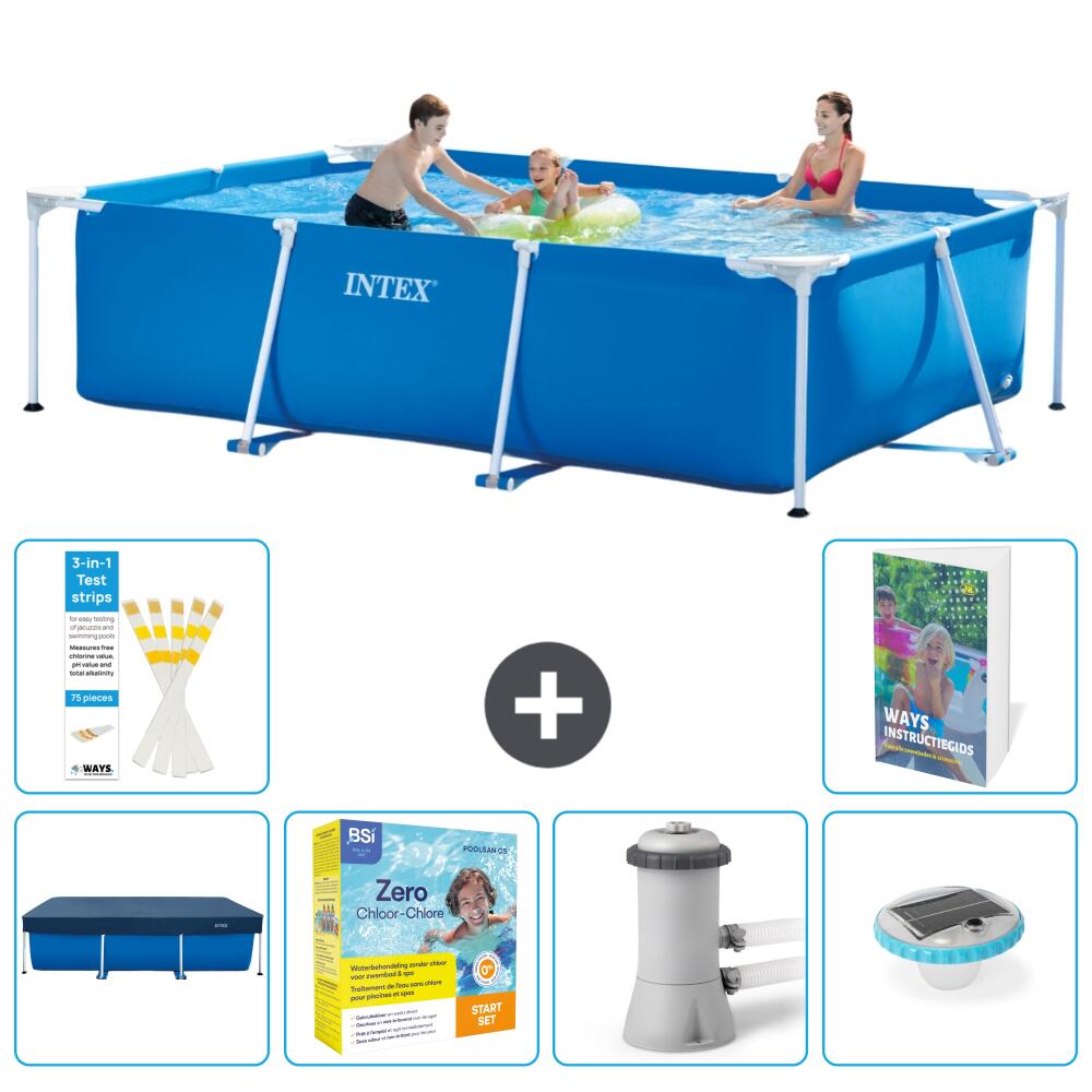 INTEX Basen ze stelażem Prostokątny - 300x200x75 cm - 7-częściowy S4